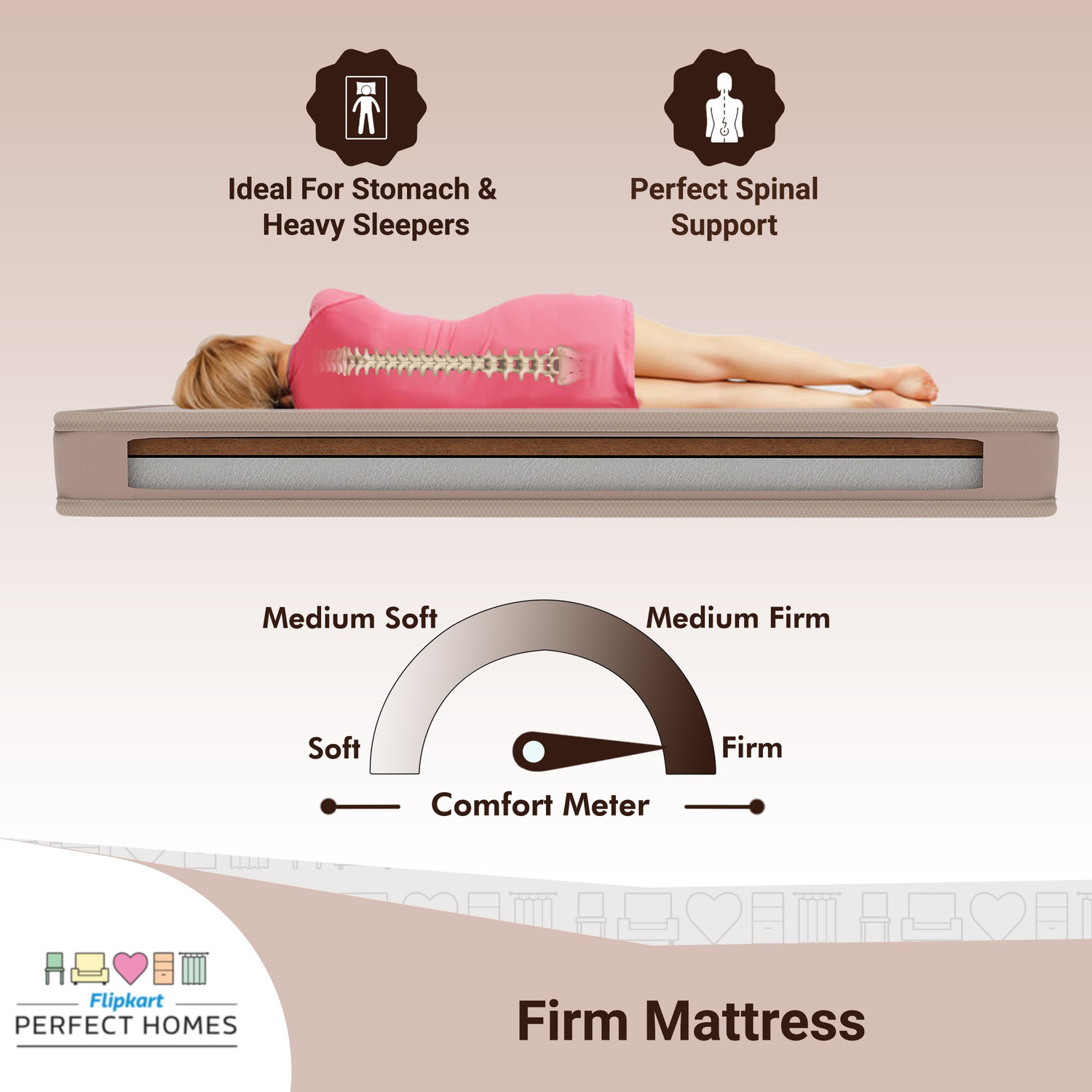 Image of Flipkart Perfect Homes Pherebus 5 inch Single Coir Mattress