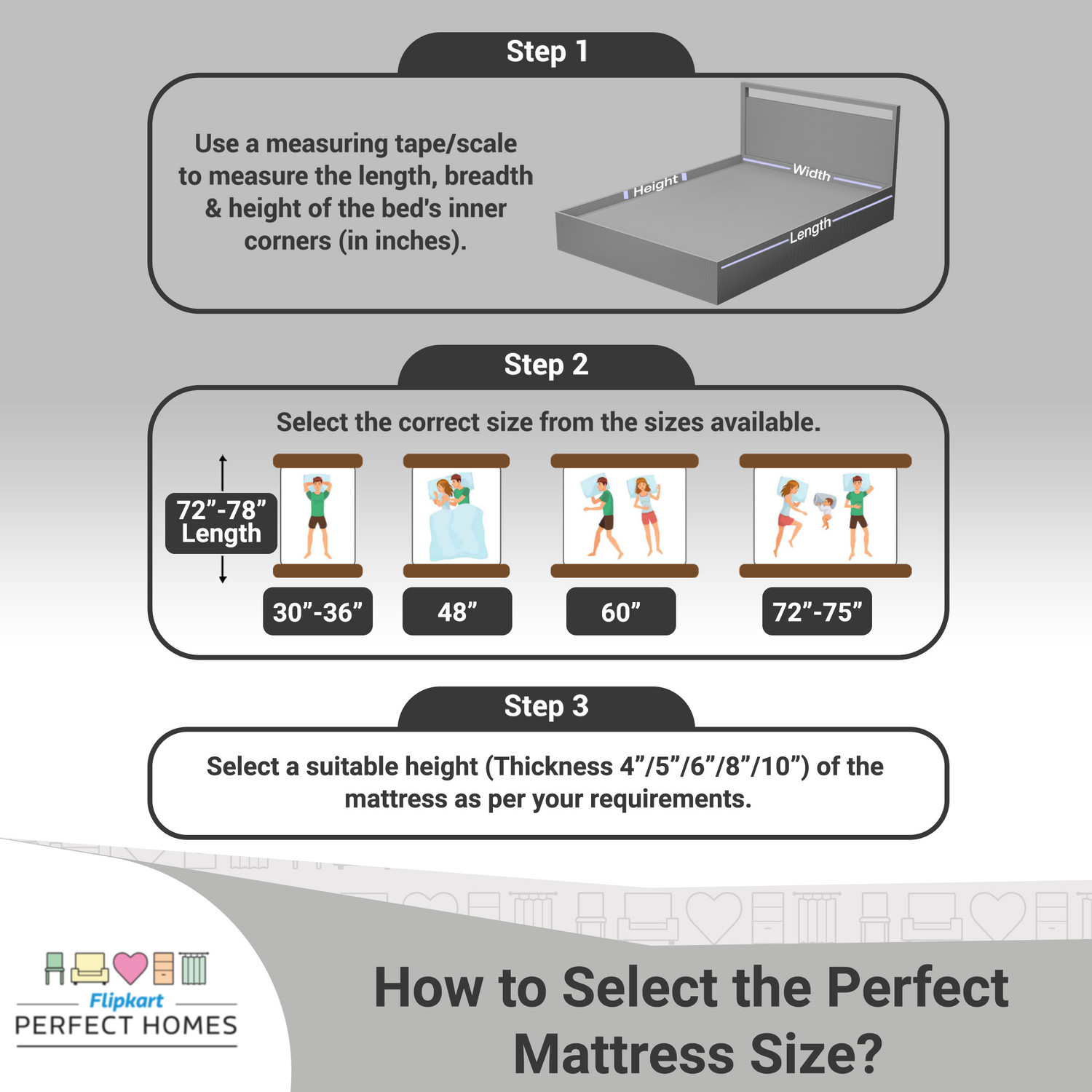 Image of Flipkart Perfect Homes GenNXT Orthopedic Memory 8 inch King PU Foam Mattress