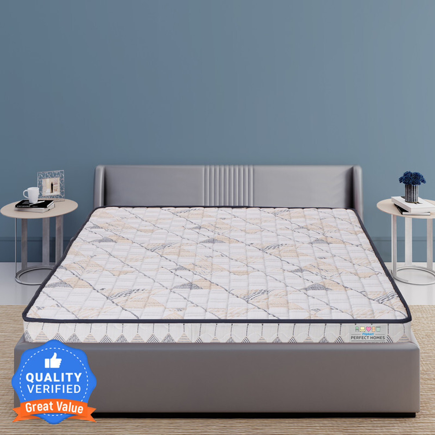 Image of Flipkart Perfect Homes Gem 5 inch King High Resilience (HR) Foam Mattress (L x W: 72 inch x 72 inch)