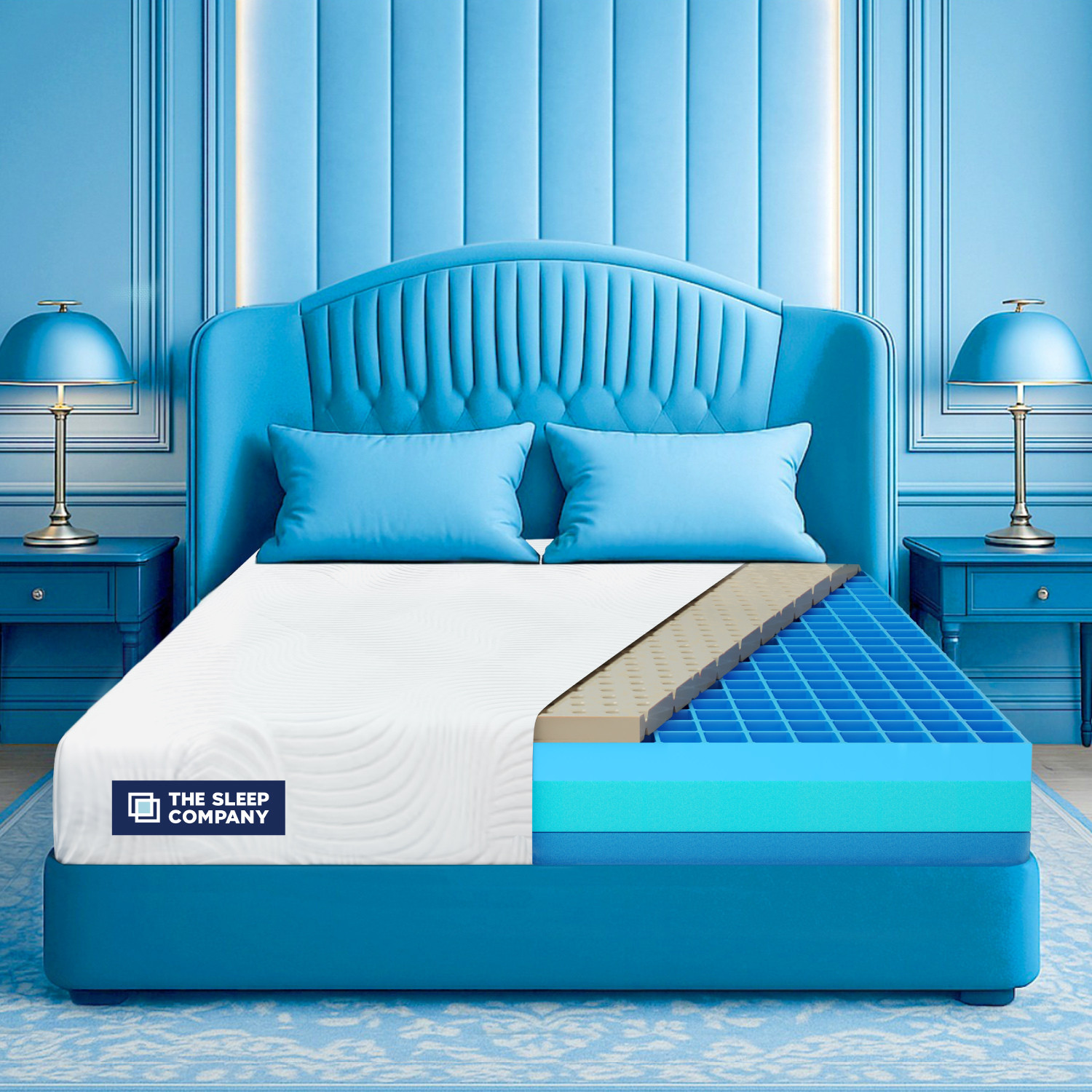 The Sleep Company SmartGRID Luxe 78x72 8 inch King High Density (HD) Foam Mattress