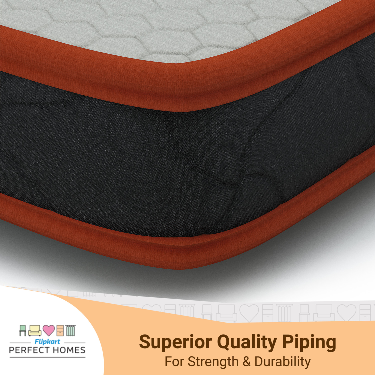 Image of Flipkart Perfect Homes Dual Comfort Hard & Soft 5 inch King High Resilience (HR) Foam Mattress