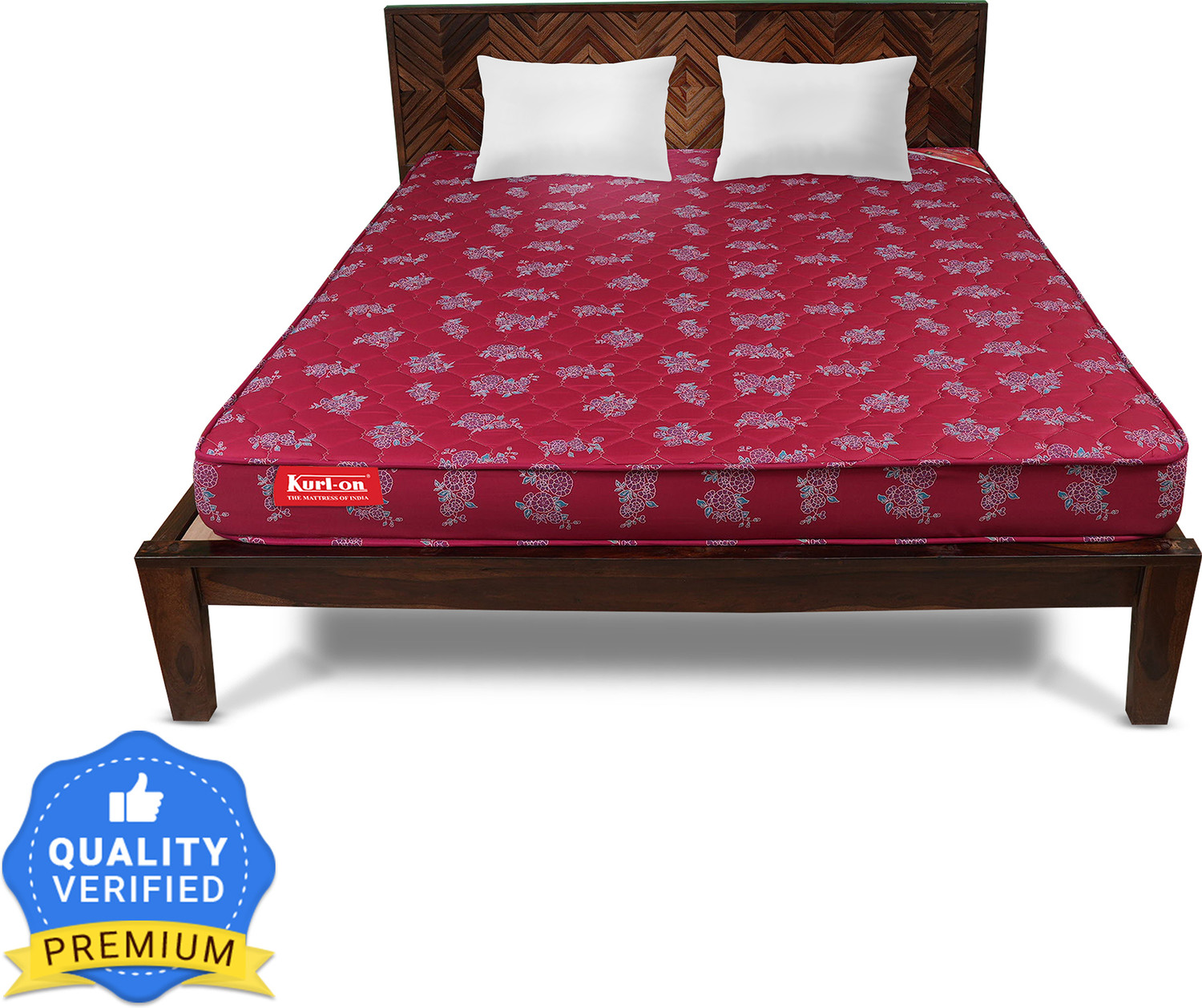 Image of KURLON Rutile, Natural Rubberised Coir Pad, Breathable,Natural Cooling, PU Quilted Top 5 inch King Coir Mattress