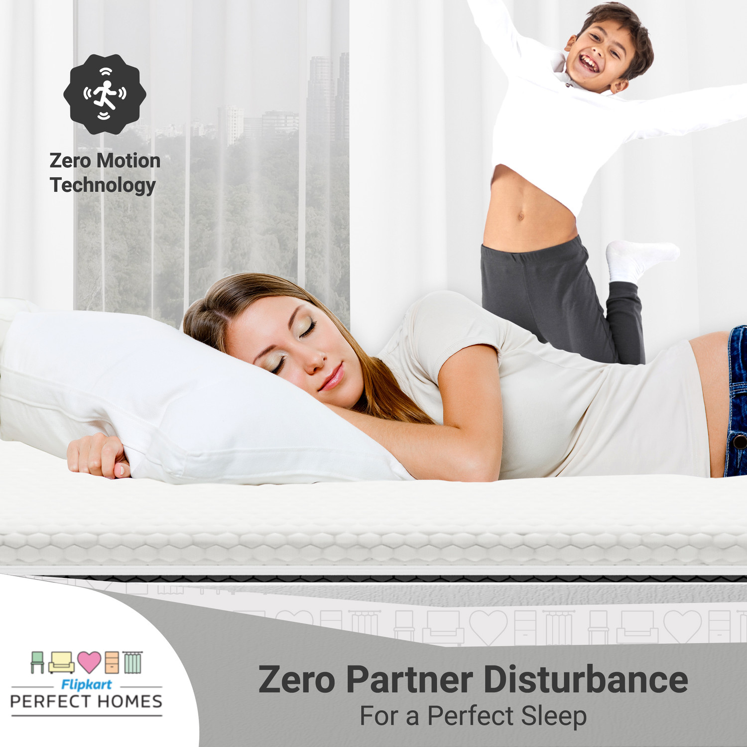 Image of Flipkart Perfect Homes GenNXT Orthopedic Memory 7 inch Single PU Foam Mattress