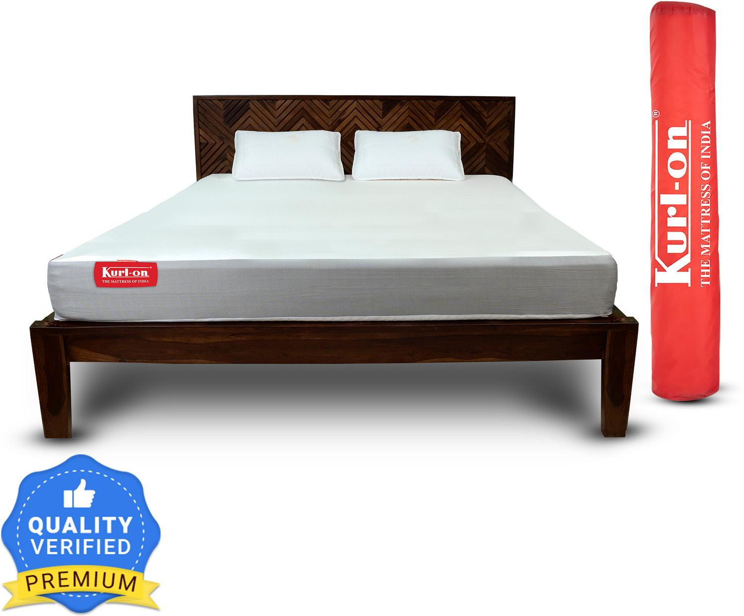 Image of KURLON Orthopedic, Memory Foam, Medium Firm, Back & Spine Support, High Resilence Foam 8 inch Single Memory Foam Mattress