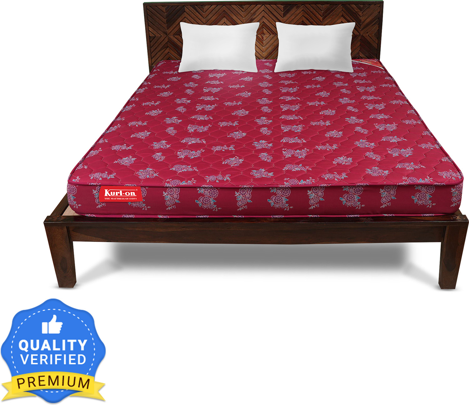 Image of KURLON Rutile, Natural Rubberised Coir Pad, Breathable,Natural Cooling, PU Quilted Top 7 inch Single Coir Mattress