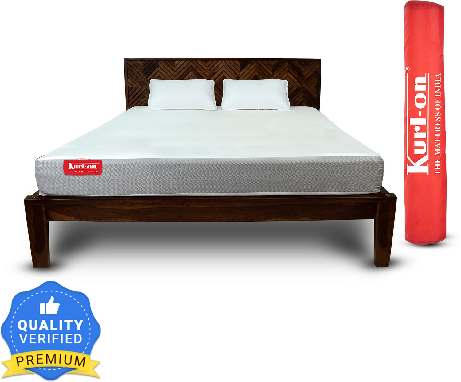 Image of KURLON Orthopedic, Memory Foam, Medium Firm, Back & Spine Support, High Resilence Foam 5 inch Queen Memory Foam Mattress