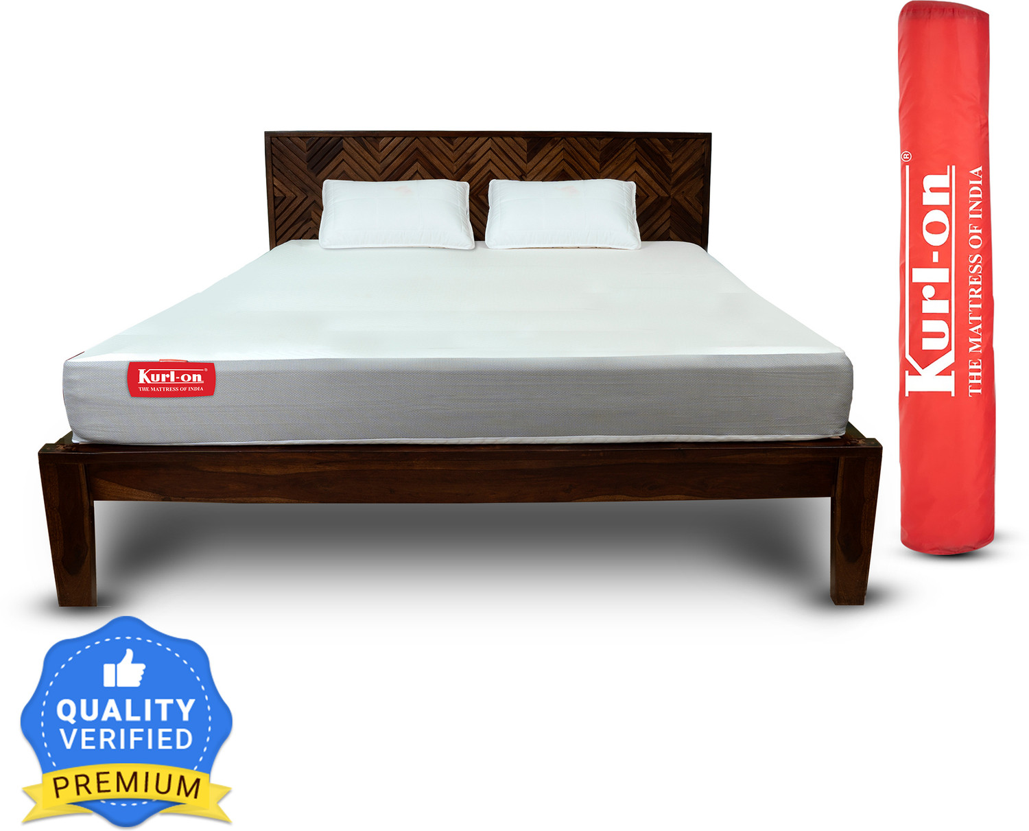 Image of KURLON Orthopedic, Memory Foam, Medium Firm, Back & Spine Support, High Resilence Foam 6 inch King Memory Foam Mattress