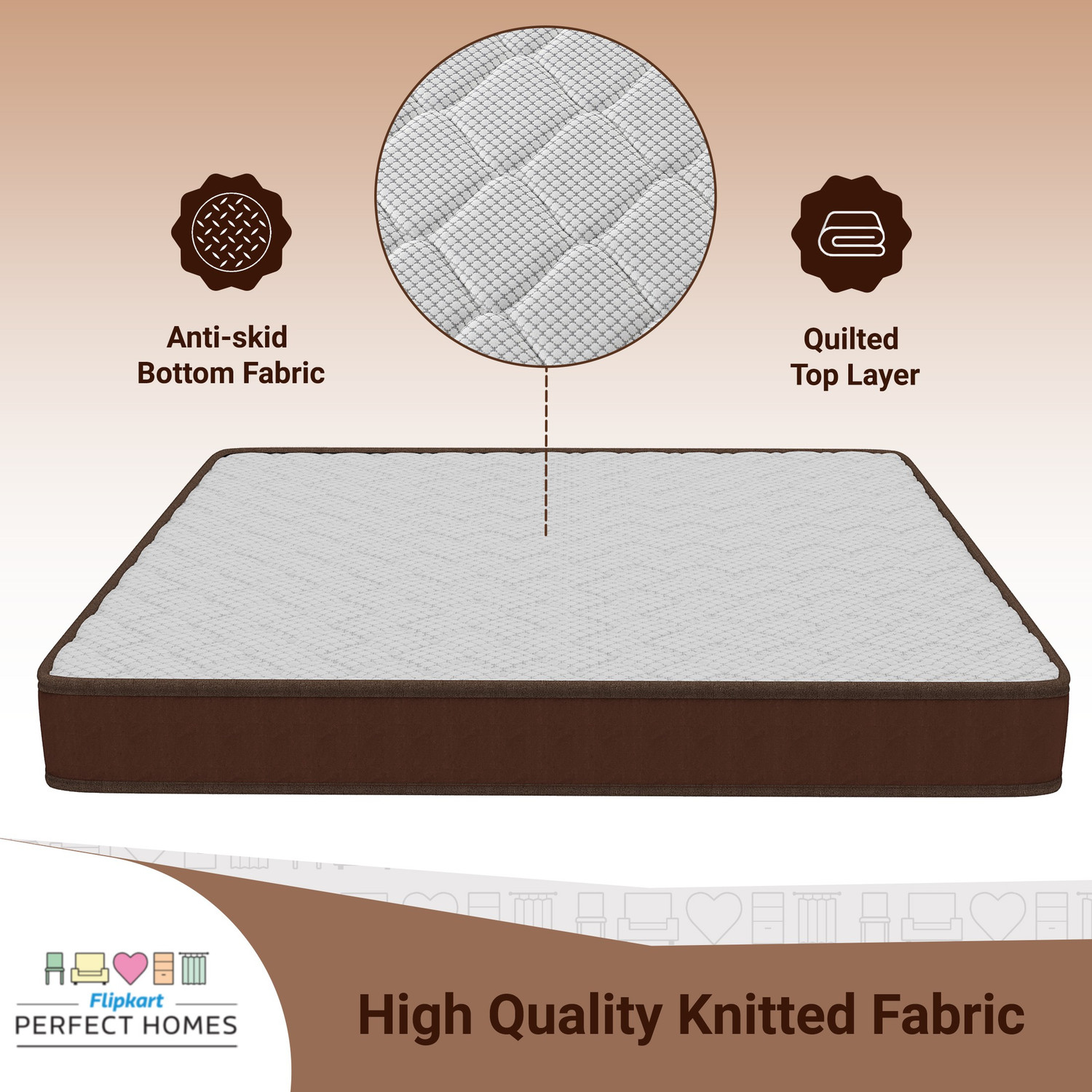 Image of Flipkart Perfect Homes Iris Orthopedic 10 inch Queen Bonnell Spring Mattress