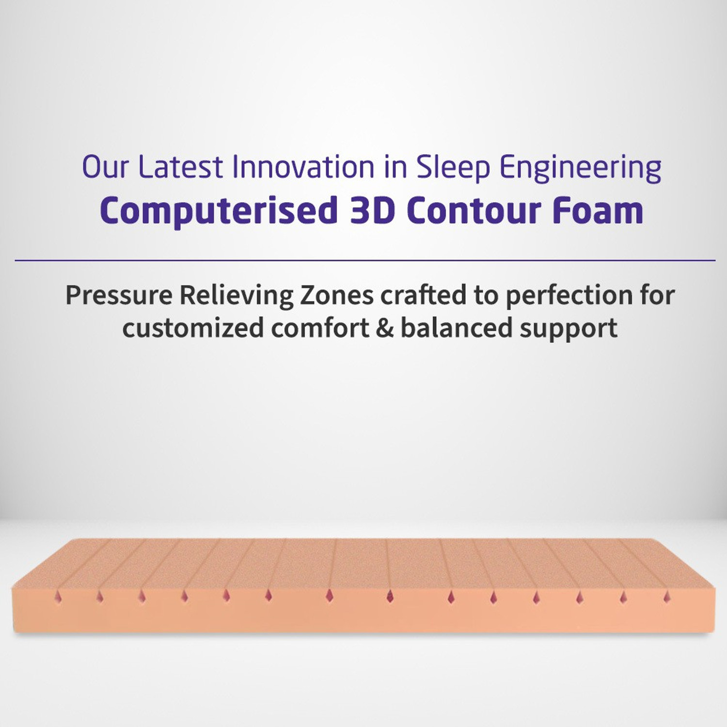 Image of Livpure Smart ESSENTIA Pure Foam Advance Lumbar Support with Dow ComfortScience 4 inch Queen High Resilience (HR) Foam Mattress