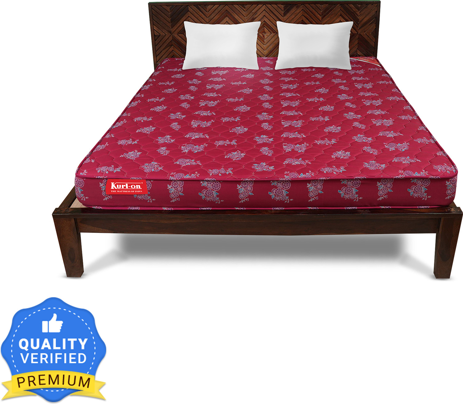 Image of KURLON Rutile, Natural Rubberised Coir Pad, Breathable,Natural Cooling, PU Quilted Top 7 inch King Coir Mattress