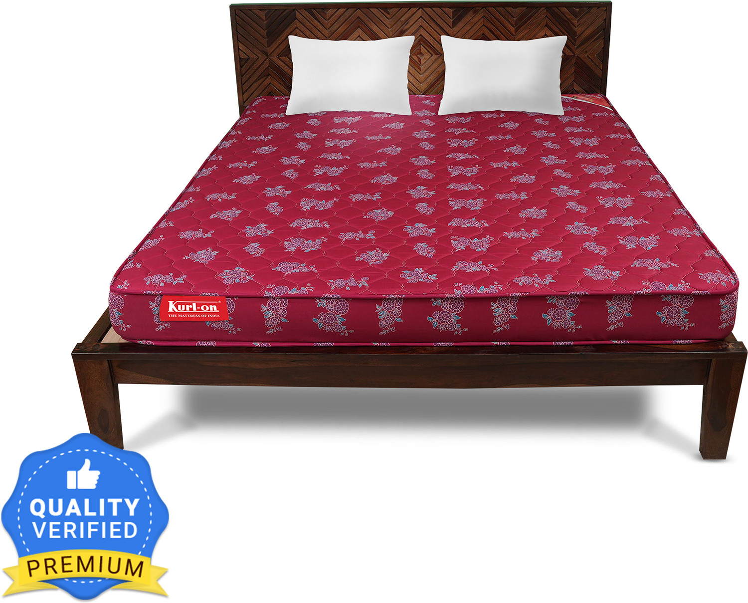 Image of KURLON Rutile, Natural Rubberised Coir Pad, Breathable,Natural Cooling, PU Quilted Top 6 inch Single Coir Mattress