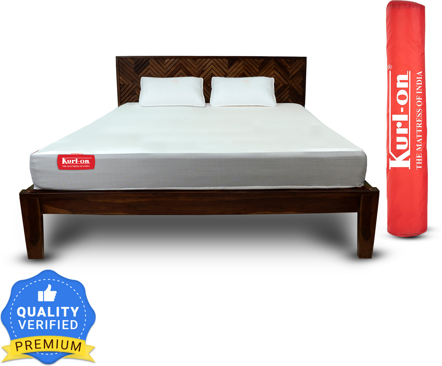 Image of KURLON Orthopedic, Memory Foam, Medium Firm, Back & Spine Support, High Resilence Foam 8 inch Single Memory Foam Mattress