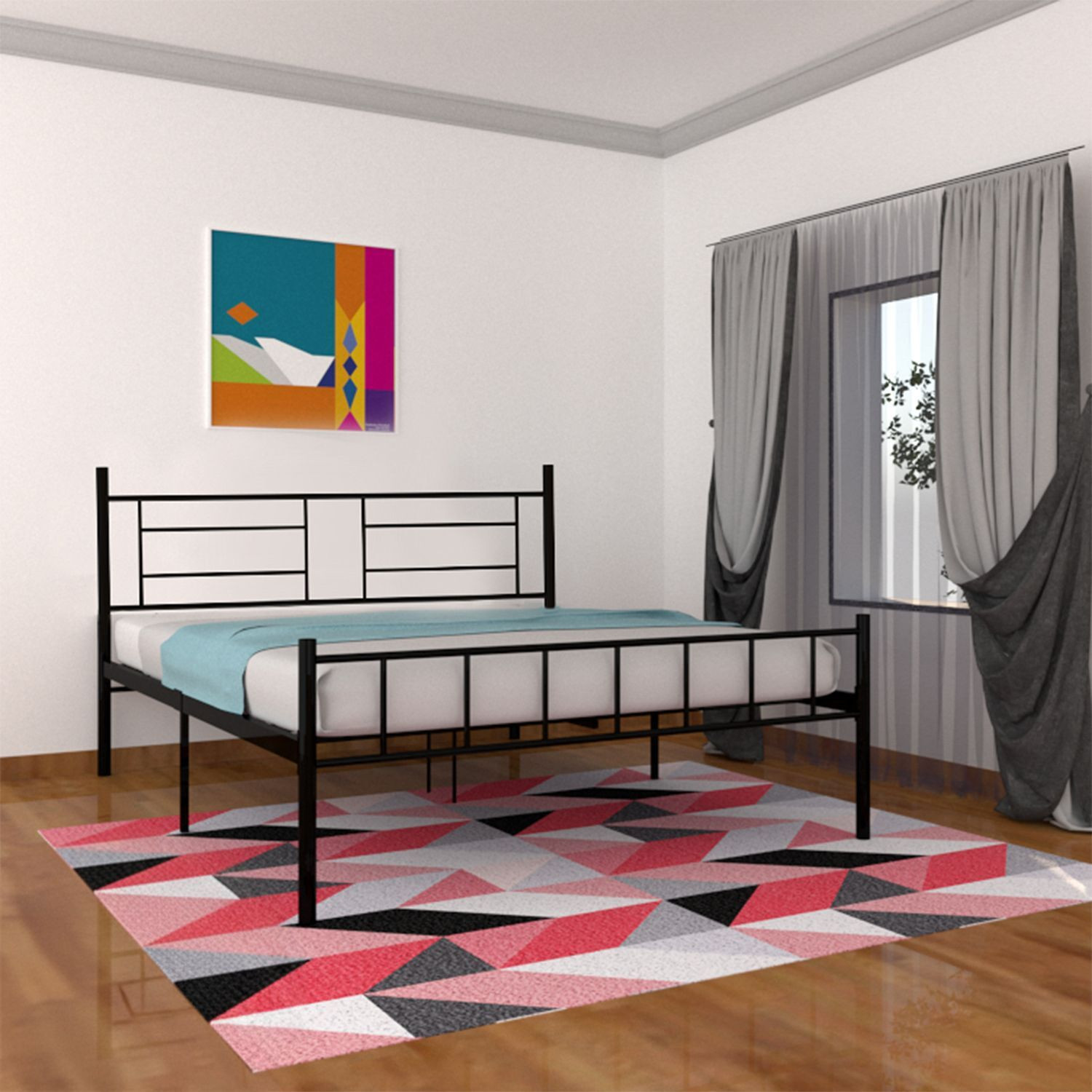 Flipkart Perfect Homes Studio Marsella Metal King Bed  (Finish Color