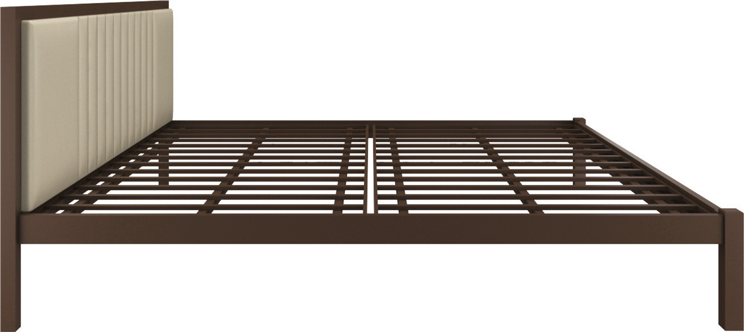 Image of homdec Venus Metal King Bed, 208 cm x 190 cm (6.82 ft x 6.23 ft) (Finish Color - Brown, Delivery Condition - DIY(Do-It-Yourself))