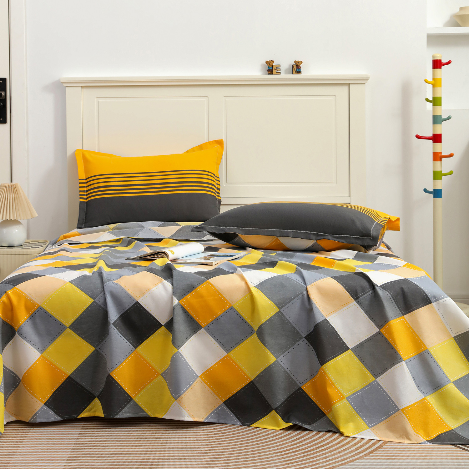 Story@home 144 TC Cotton Double Printed Flat Bedsheet