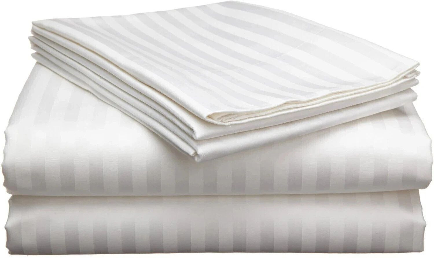 Vishal international 220 TC Polycotton King Striped Flat Bedsheet