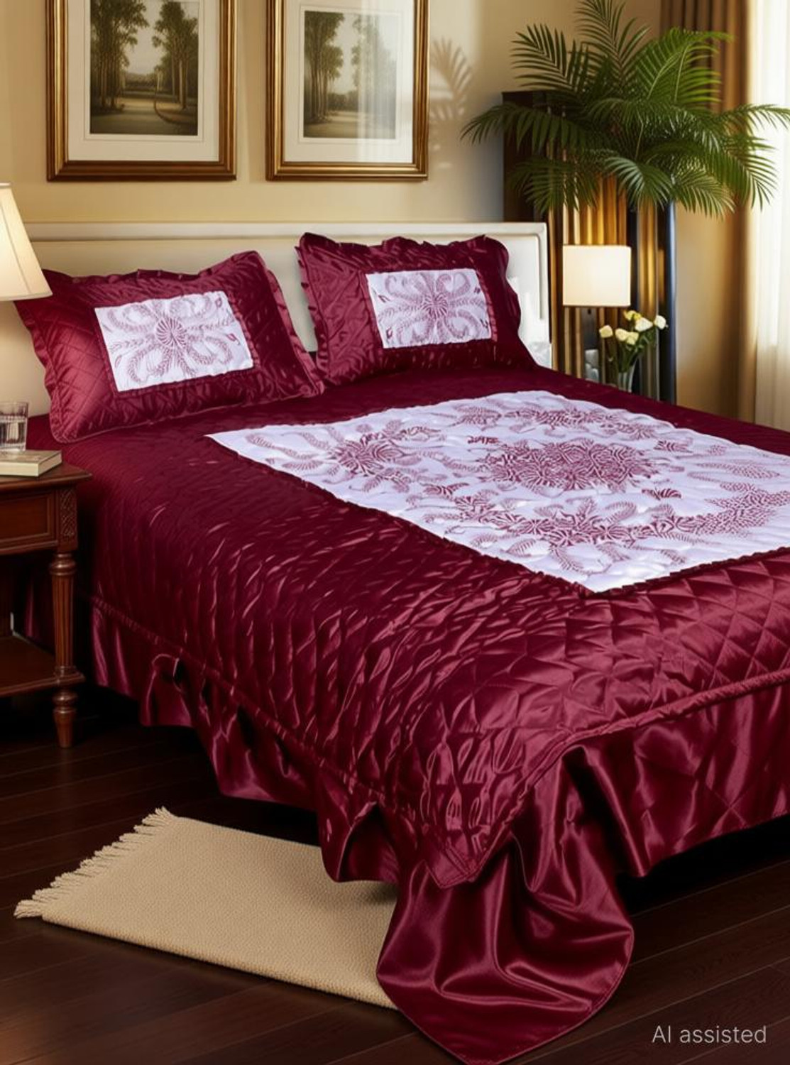 Chelsi 120 TC Satin Double Printed Flat Bedsheet