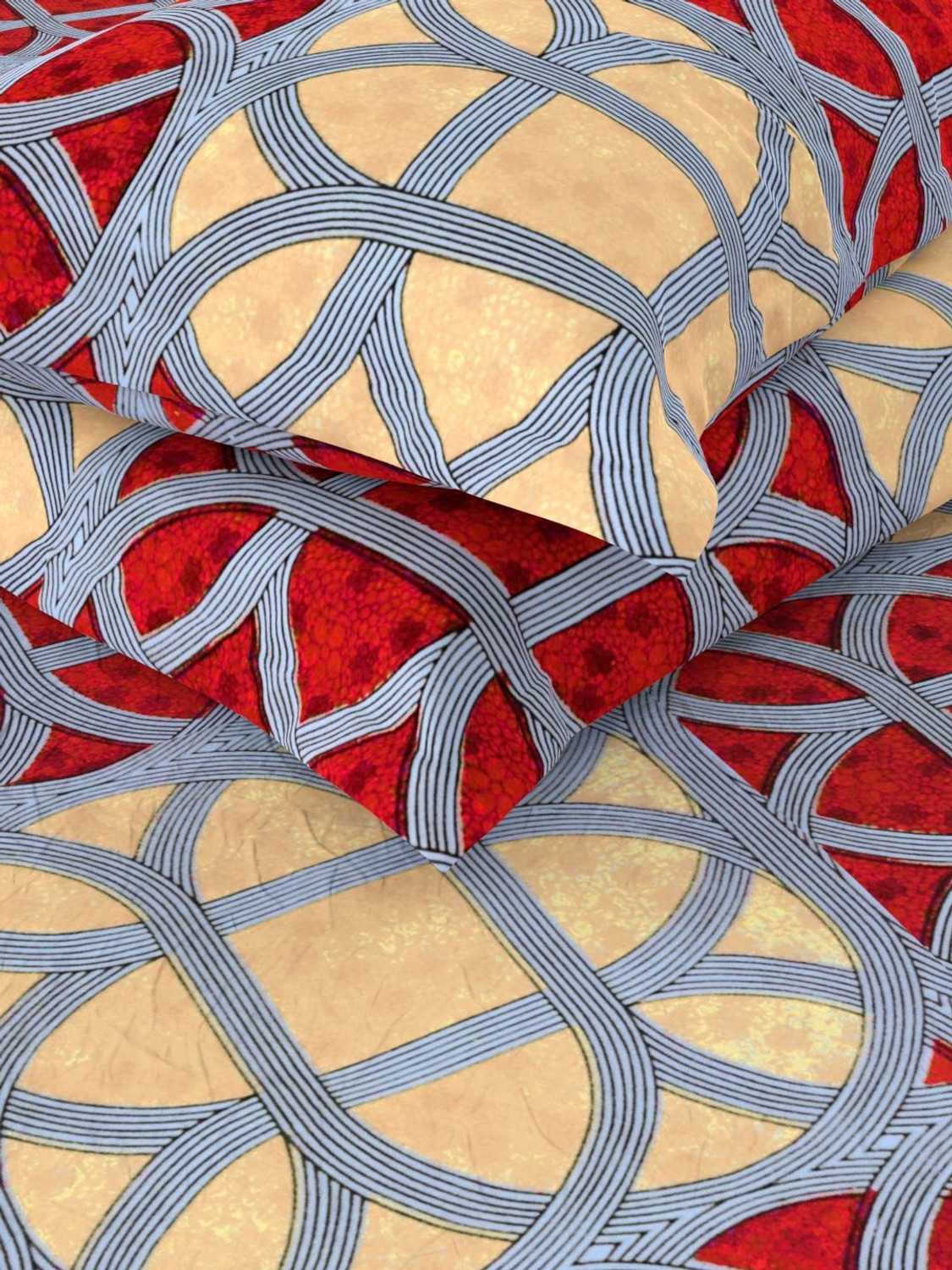 Image of Kopa by Bianca Microfiber Double Flat 152 TC Geometric Bedsheet