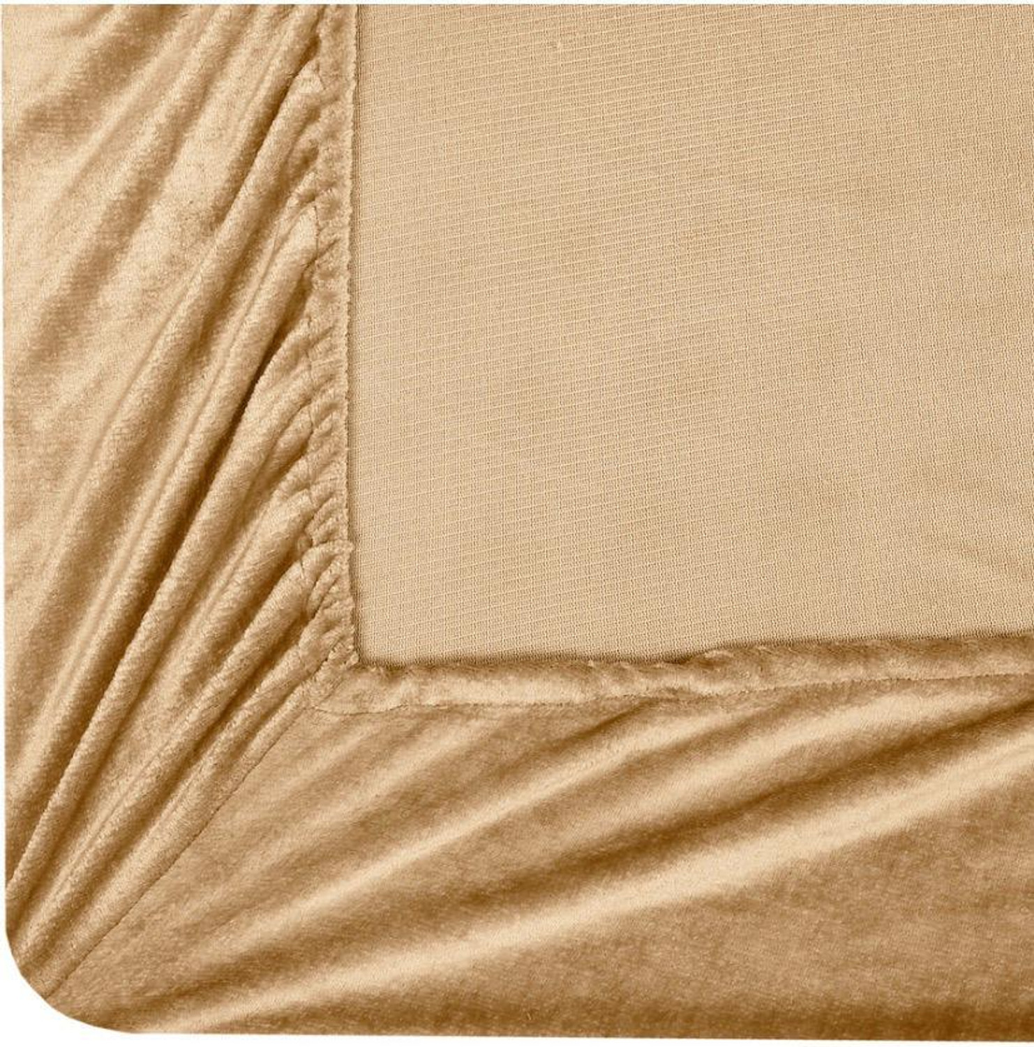 Image of Home Sazawat Fleece King Fitted (Elastic) 250 TC Solid 1 Bedsheet with 2 Pillow Covers (Coffee)