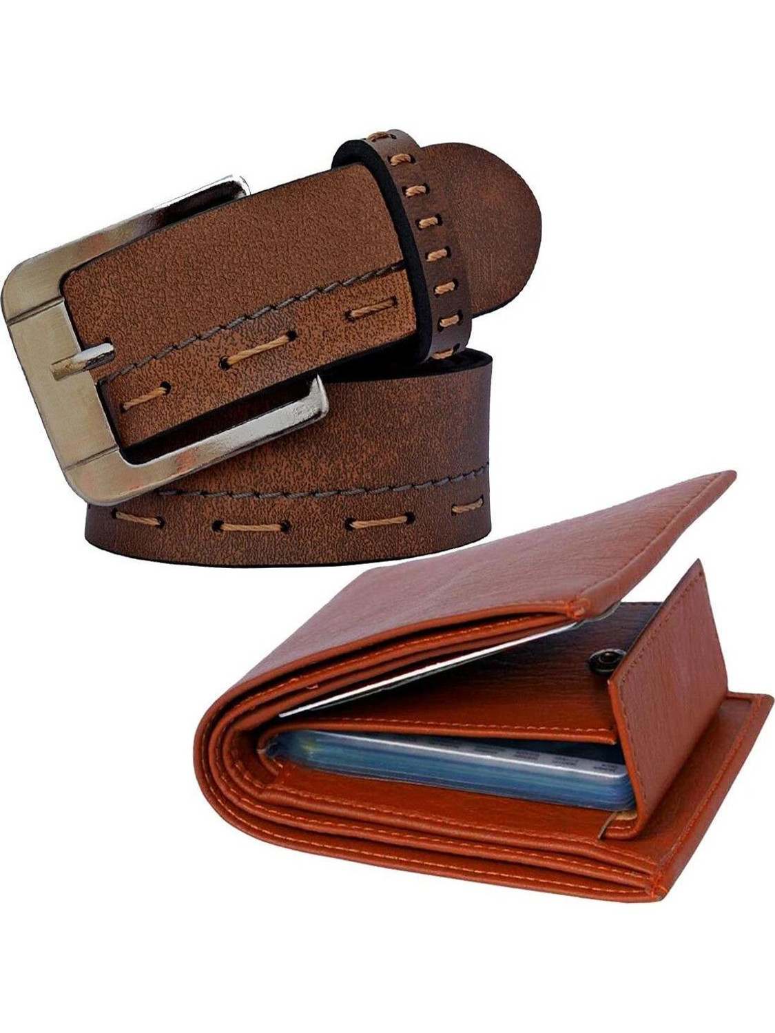 Image of SunShopping Men Formal, Casual, Evening, Party Tan Synthetic Belt