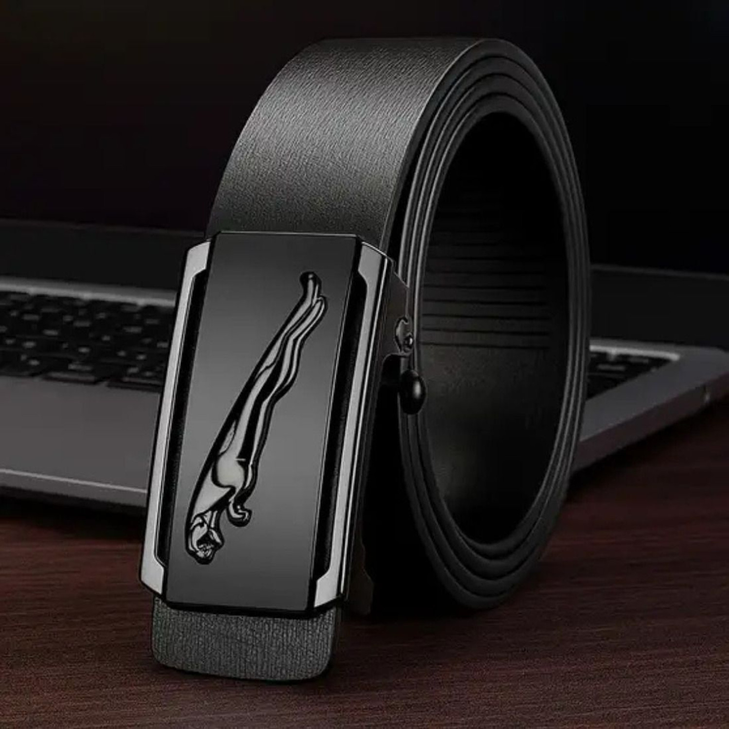 Image of FAZON Men Casual Brown Texas Leatherite Belt