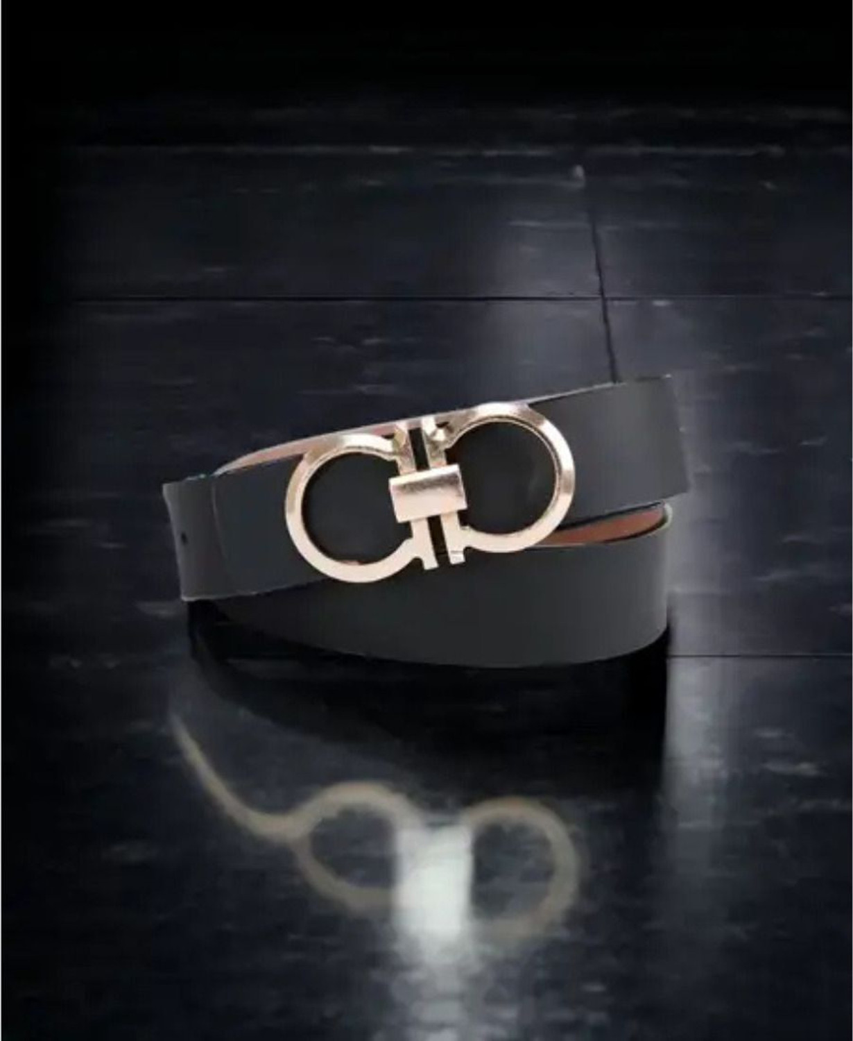 Image of FAZON Men Casual Brown Texas Leatherite Belt