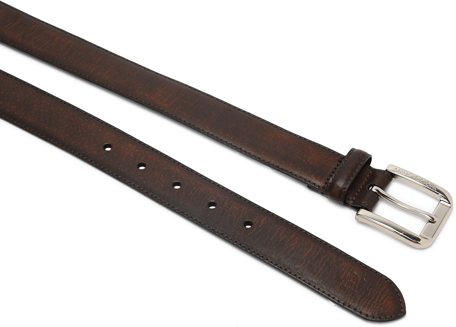 Image of WOODLAND Men Casual Brown Genuine Leather Belt