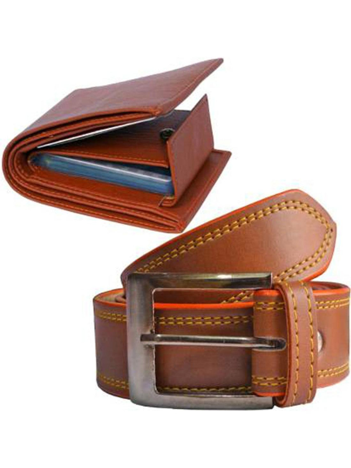 Image of SunShopping Men Formal, Casual, Evening, Party Tan Synthetic Belt