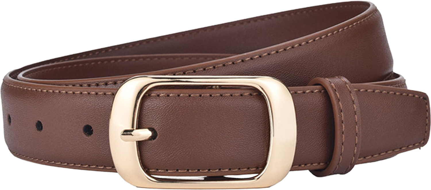 Snowie Soft Women Casual Brown Genuine Leather Belt