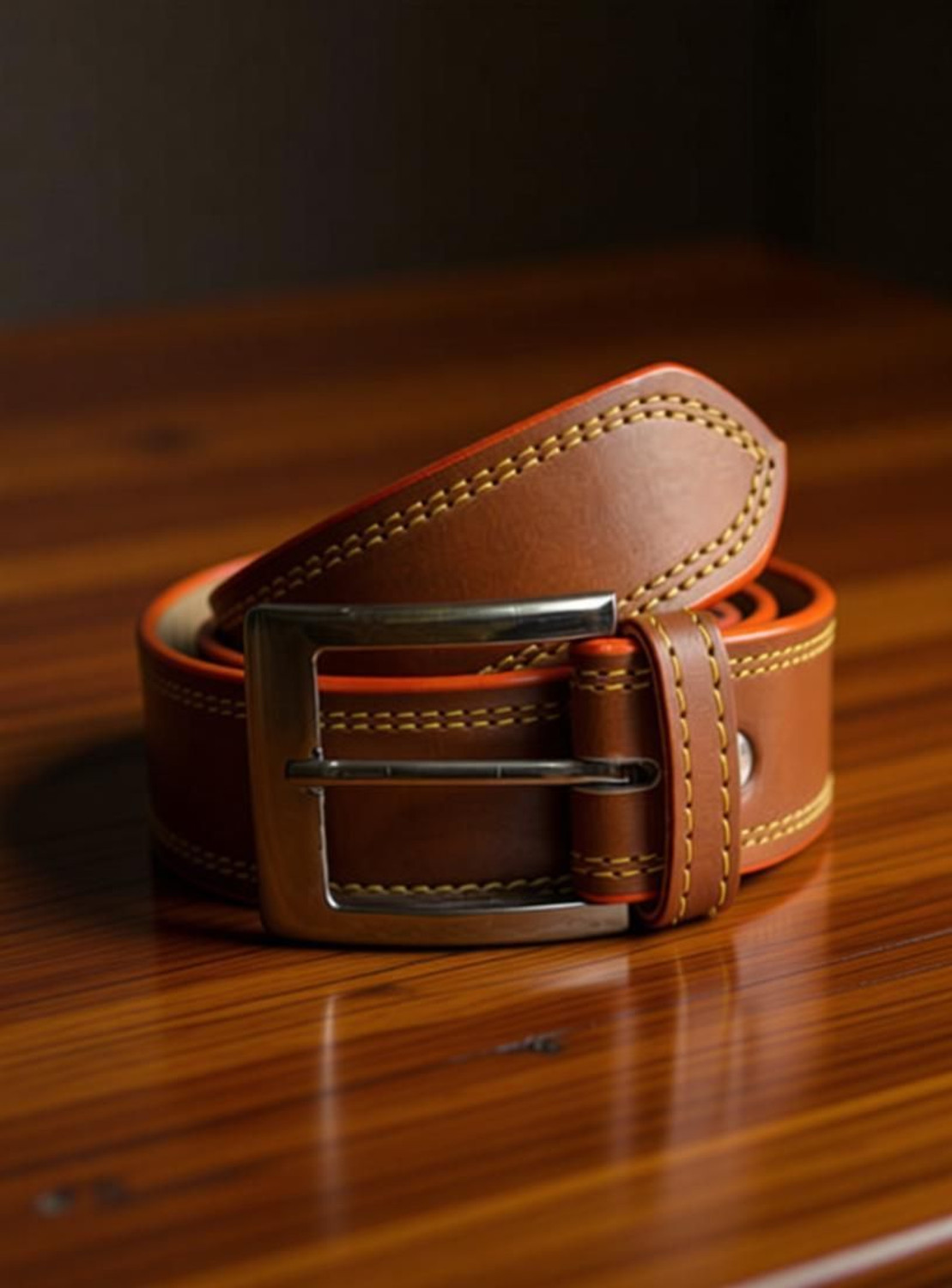 Image of SunShopping Men Formal, Casual, Evening, Party Tan Synthetic Belt