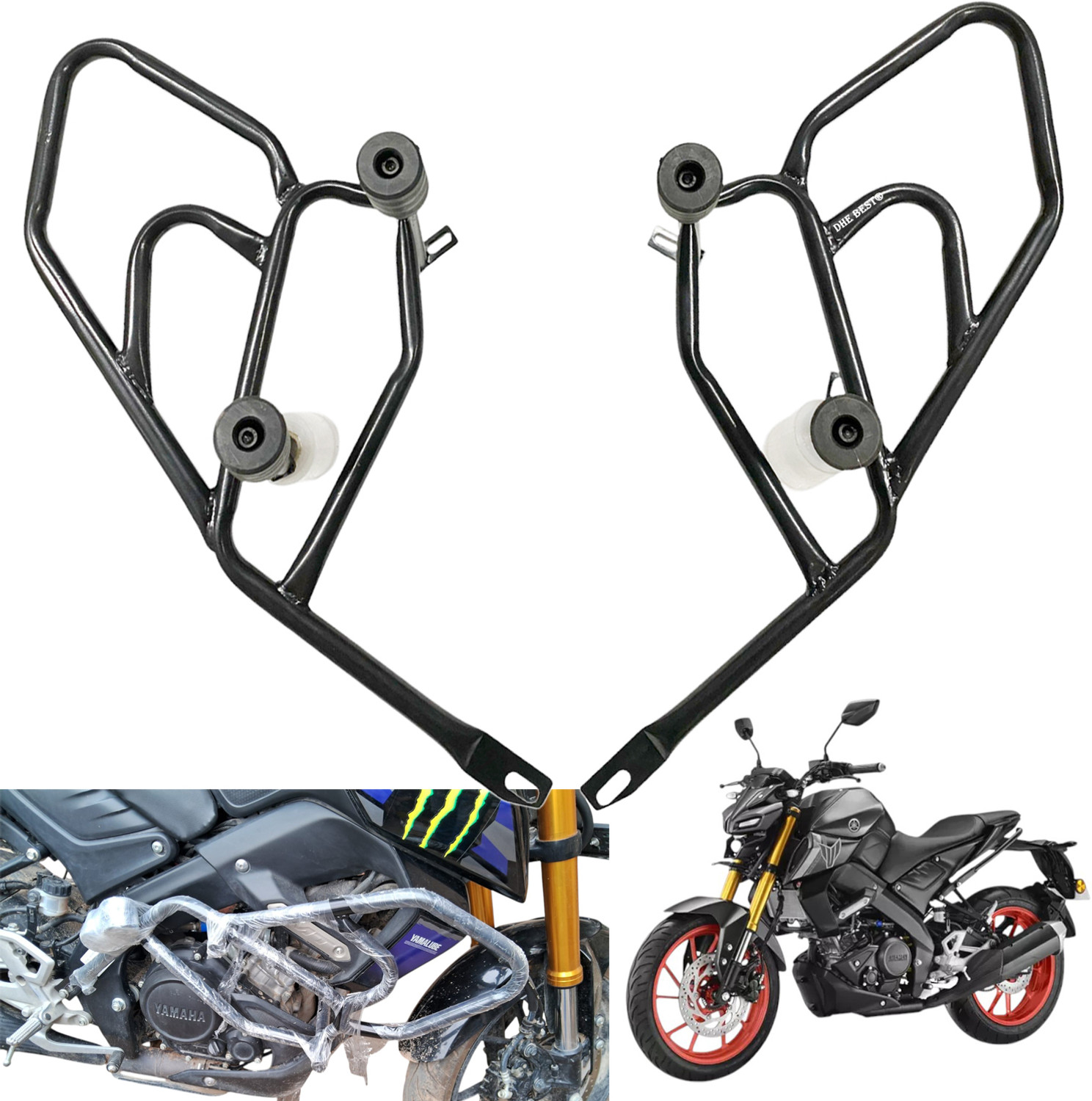 Image of MotoXpert MT-15 Heavy Duty Double Slider Bike Crash Guard (Yamaha)