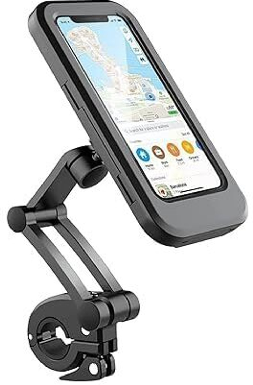 Image of Gentle e kart 360 Rotation Waterproof Bike Phone Mount, Universal Motorcycle & Bicycle Bike Mobile Holder (Black)