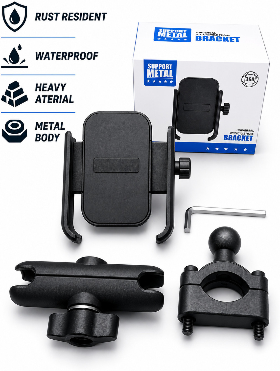 Image of GEAR WINGS Bike Mobile Holder (Black)