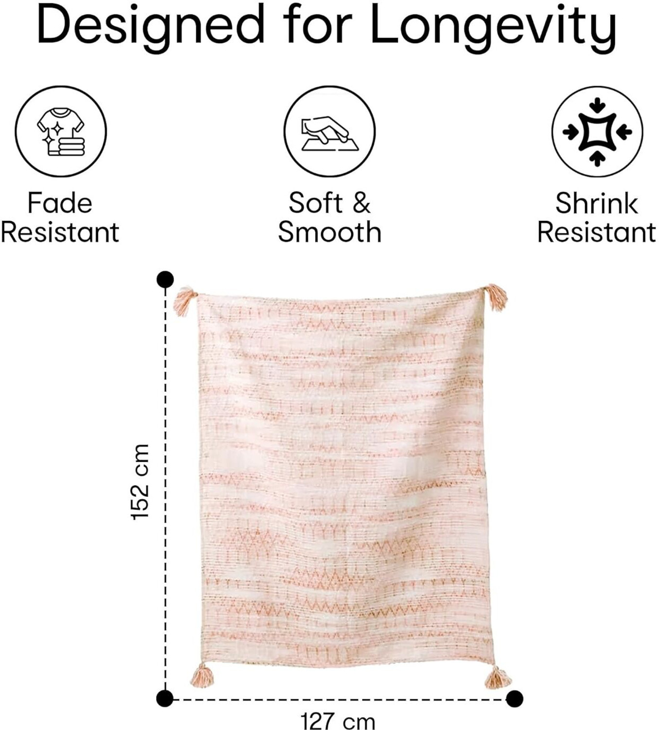 Image of anko Solid Single Throw for AC Room (Poly Cotton, White)
