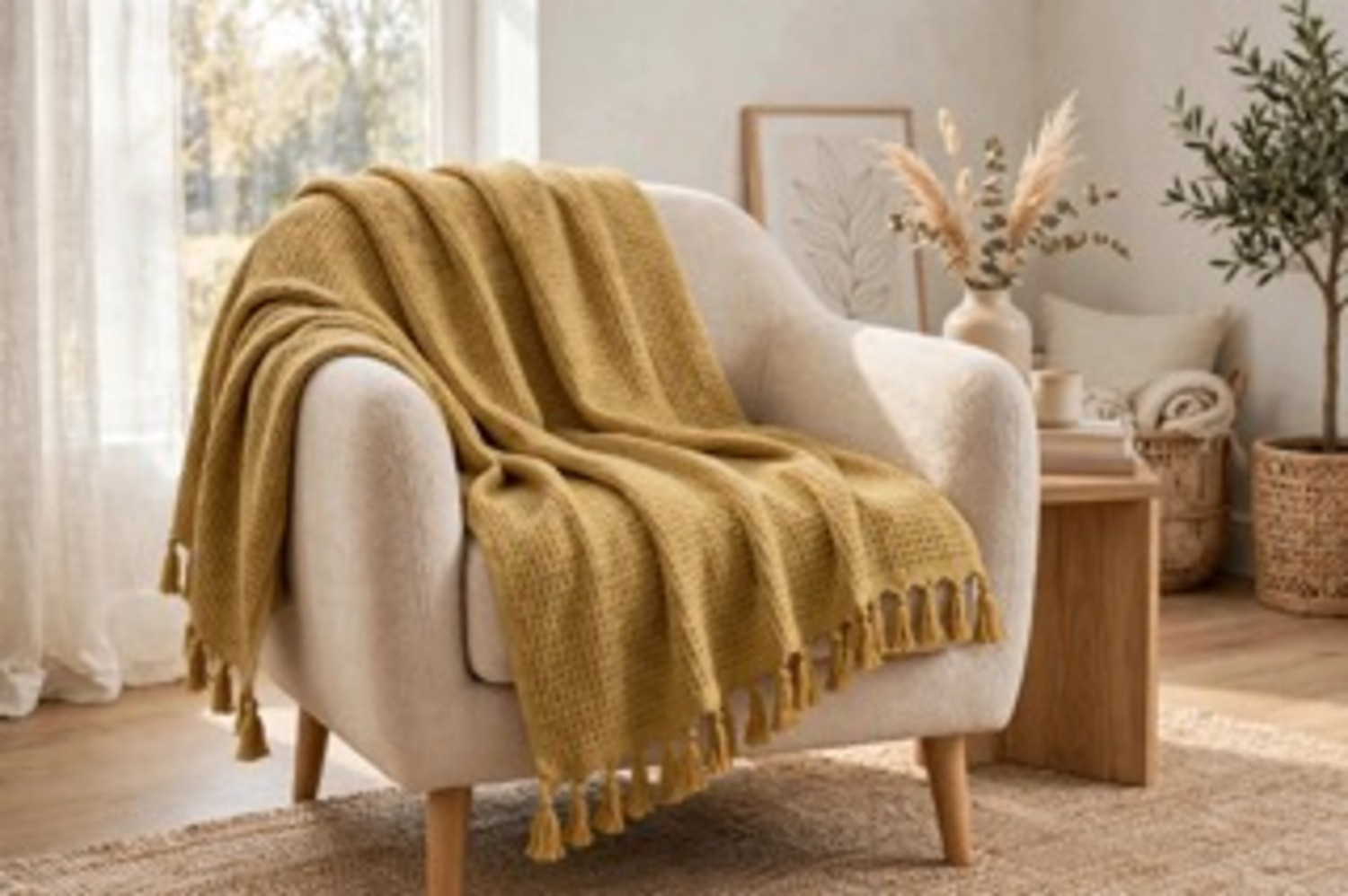 Image of anko Solid Single Throw for AC Room (Poly Cotton, White)