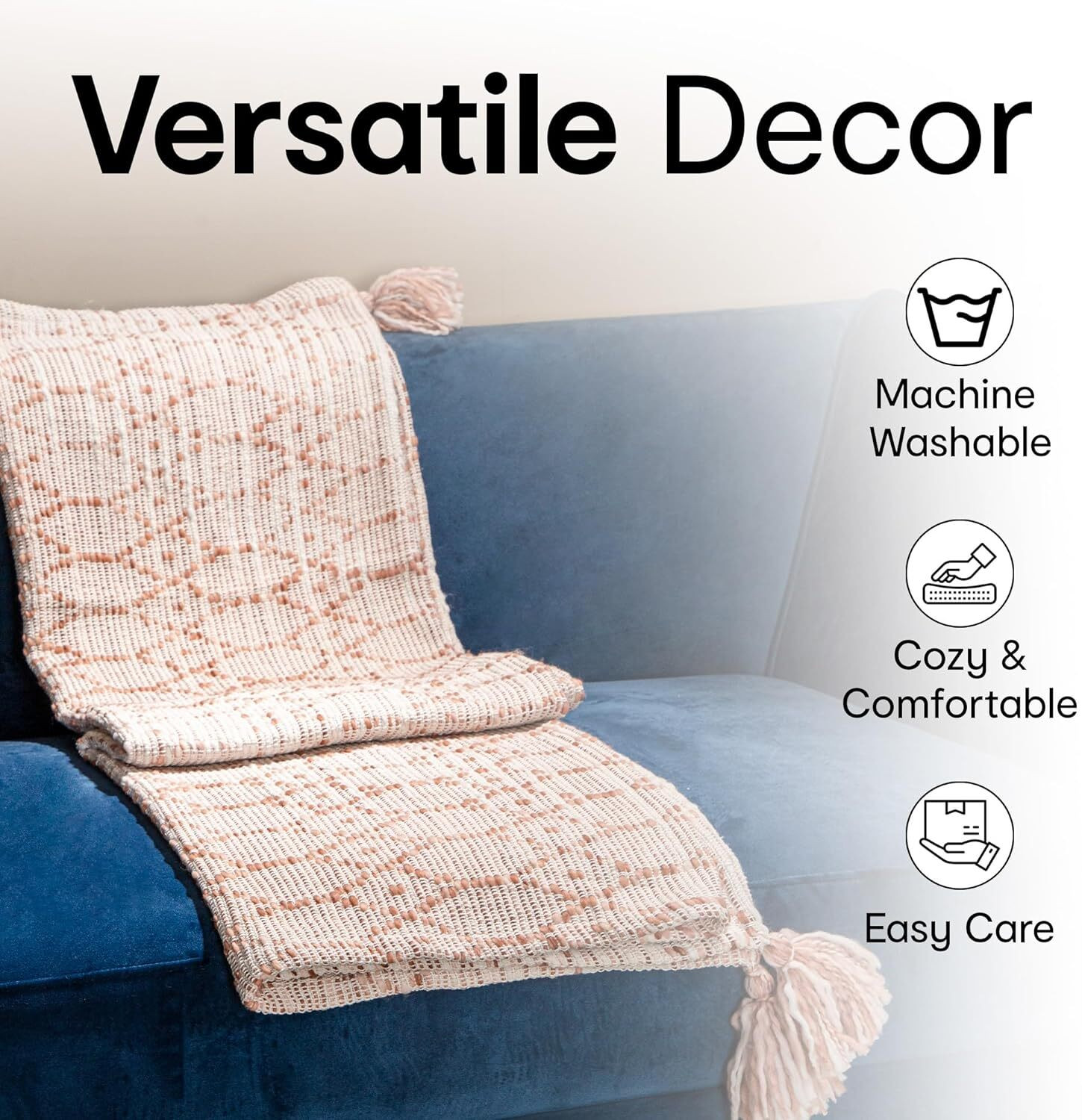 Image of anko Solid Single Throw for AC Room (Poly Cotton, White)