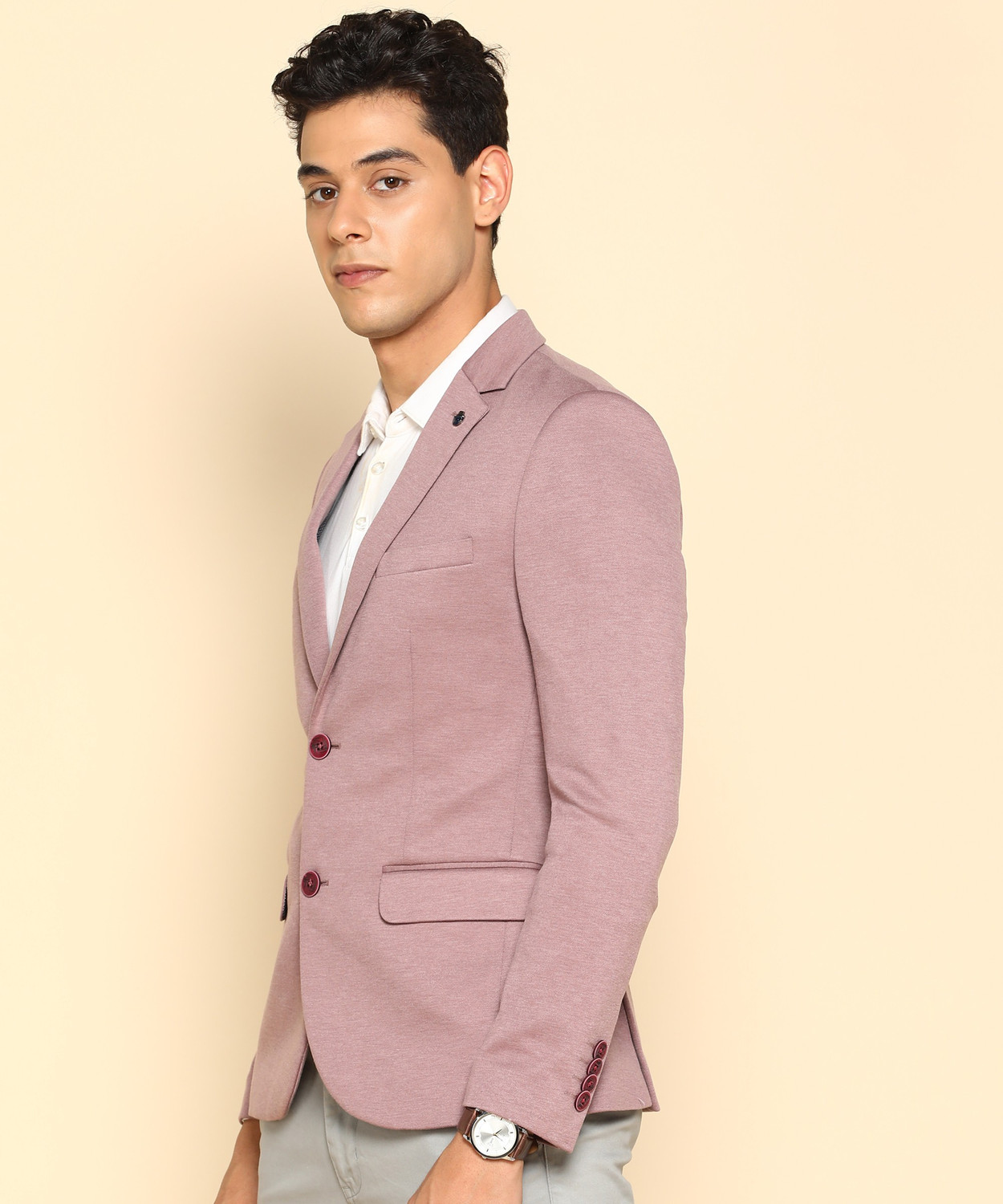 Image of KILLER Solid Single Breasted Casual Men Blazer