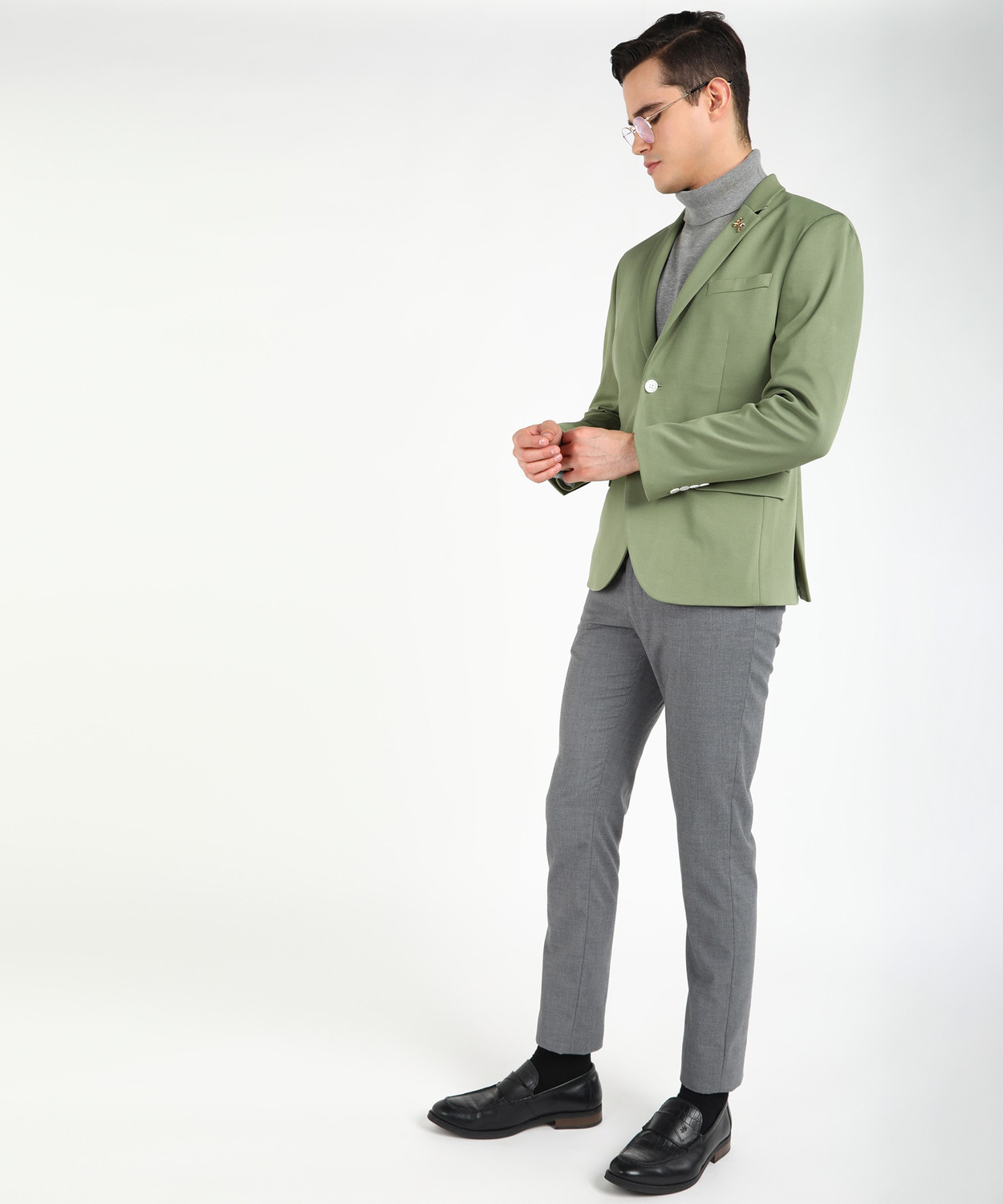 Image of KILLER Self Design Single Breasted Formal Men Blazer