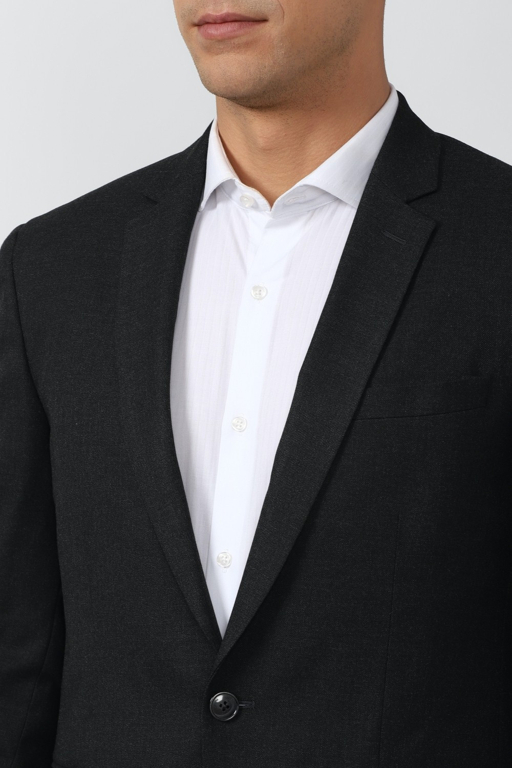 Image of PETER ENGLAND Solid Single Breasted Formal Men Blazer