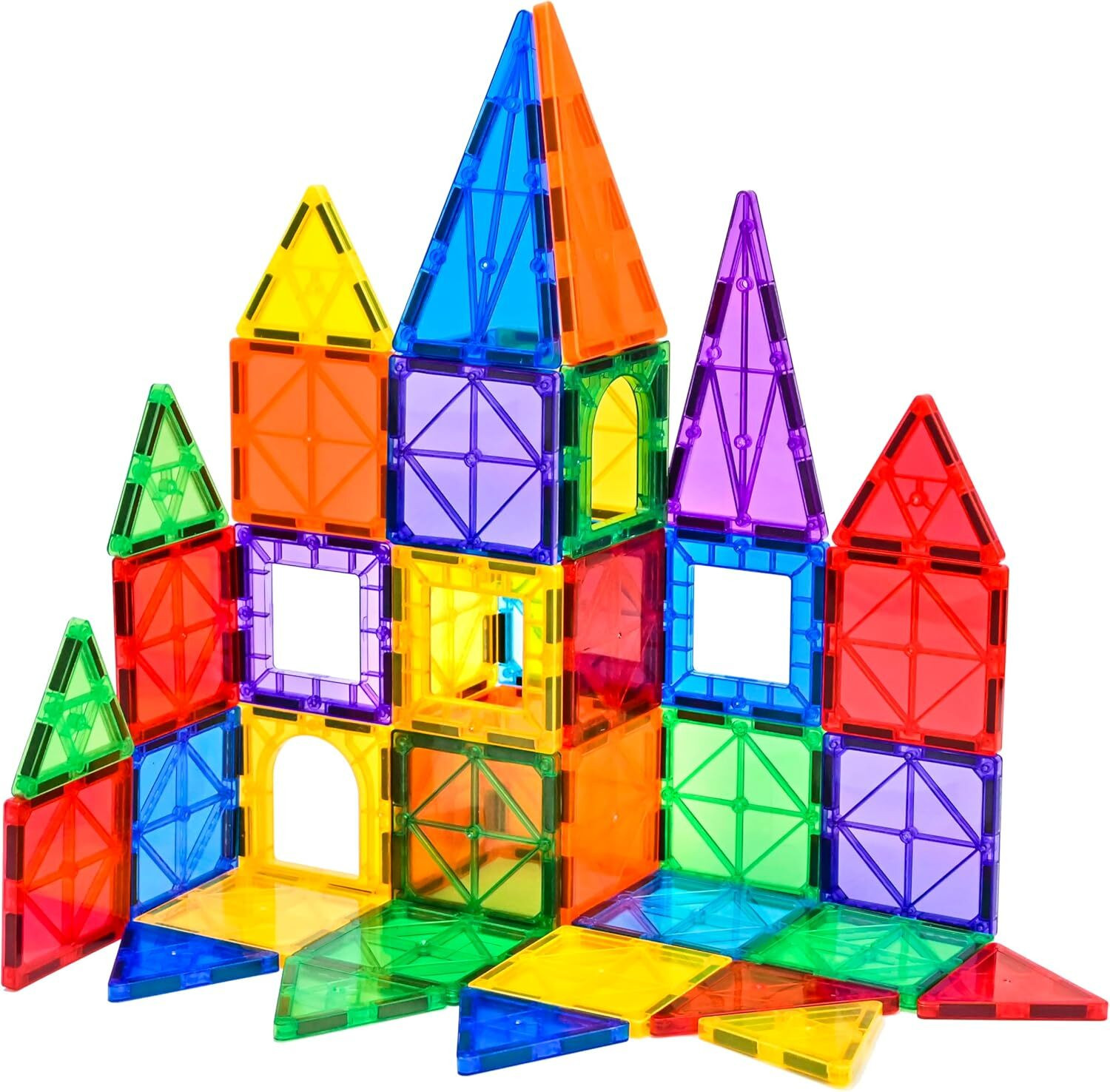 Image of YUIOP - Magnetix 5 - Magnetic Construction Set - Powerful Natural Magnets - 100 Pcs (Multicolor)