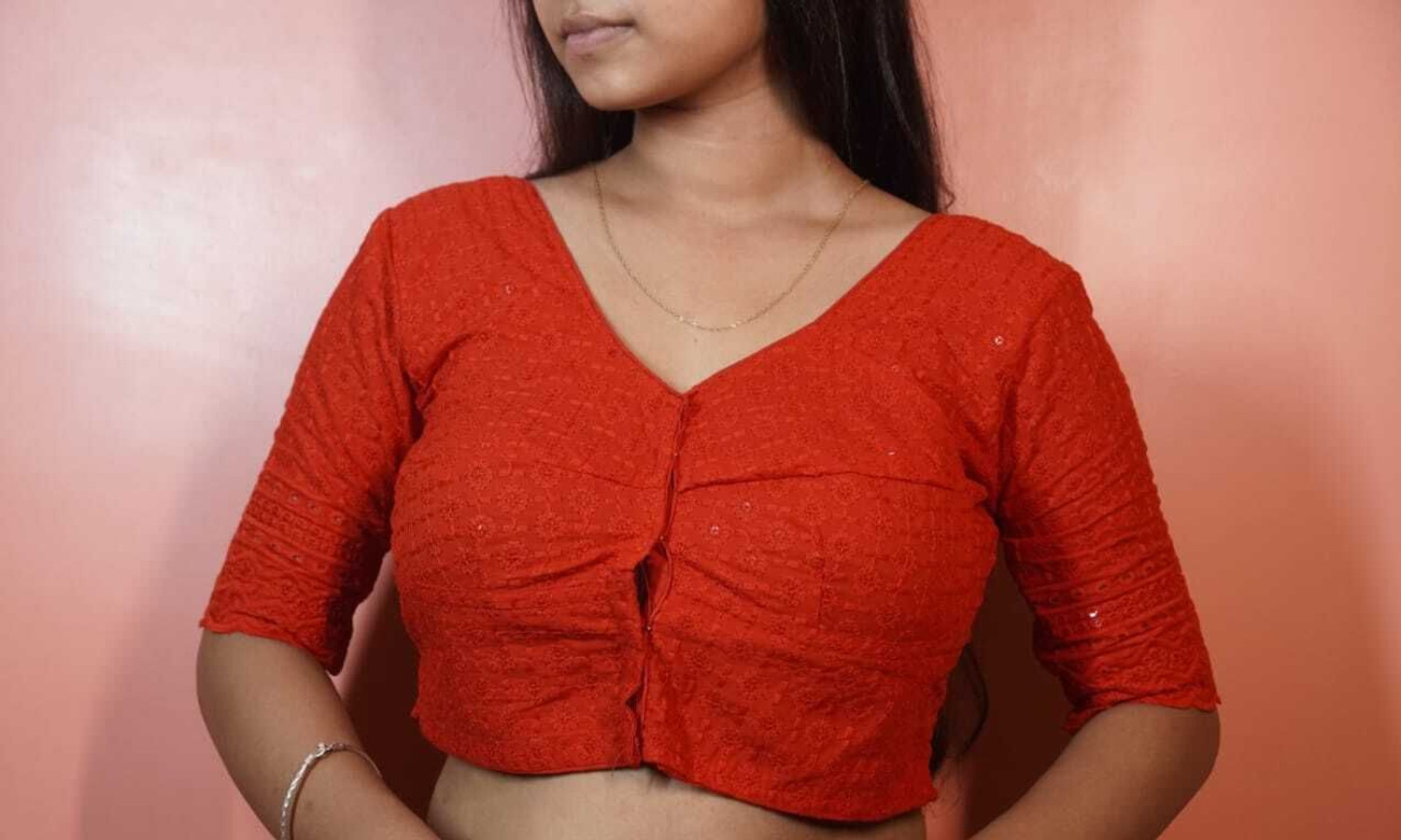 Image of TRIDHA ENTERPRISE V-Neck Women Blouse