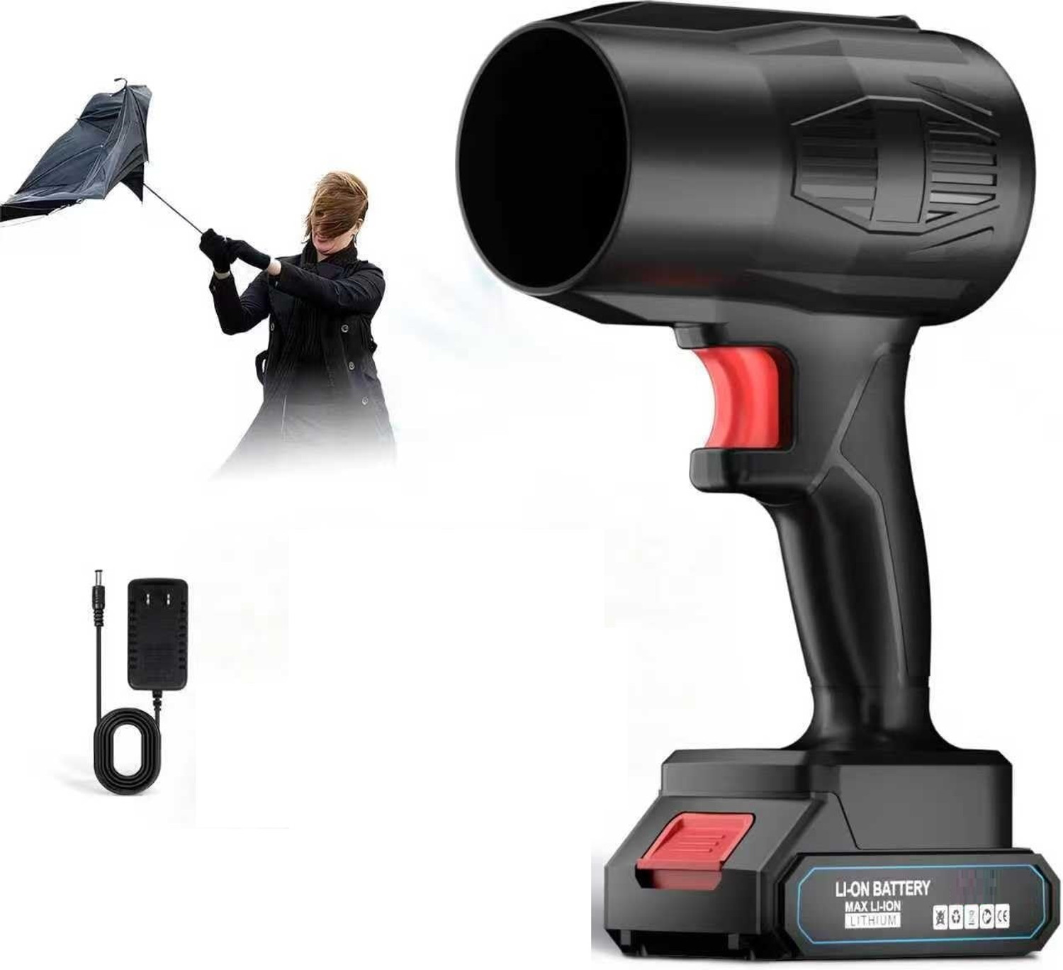 Image of SEVENSPACE Turbo Jet Blower Cordless 48V Battery ,Handheld High Power Blower Forward Curved Air Blower (Cordless)