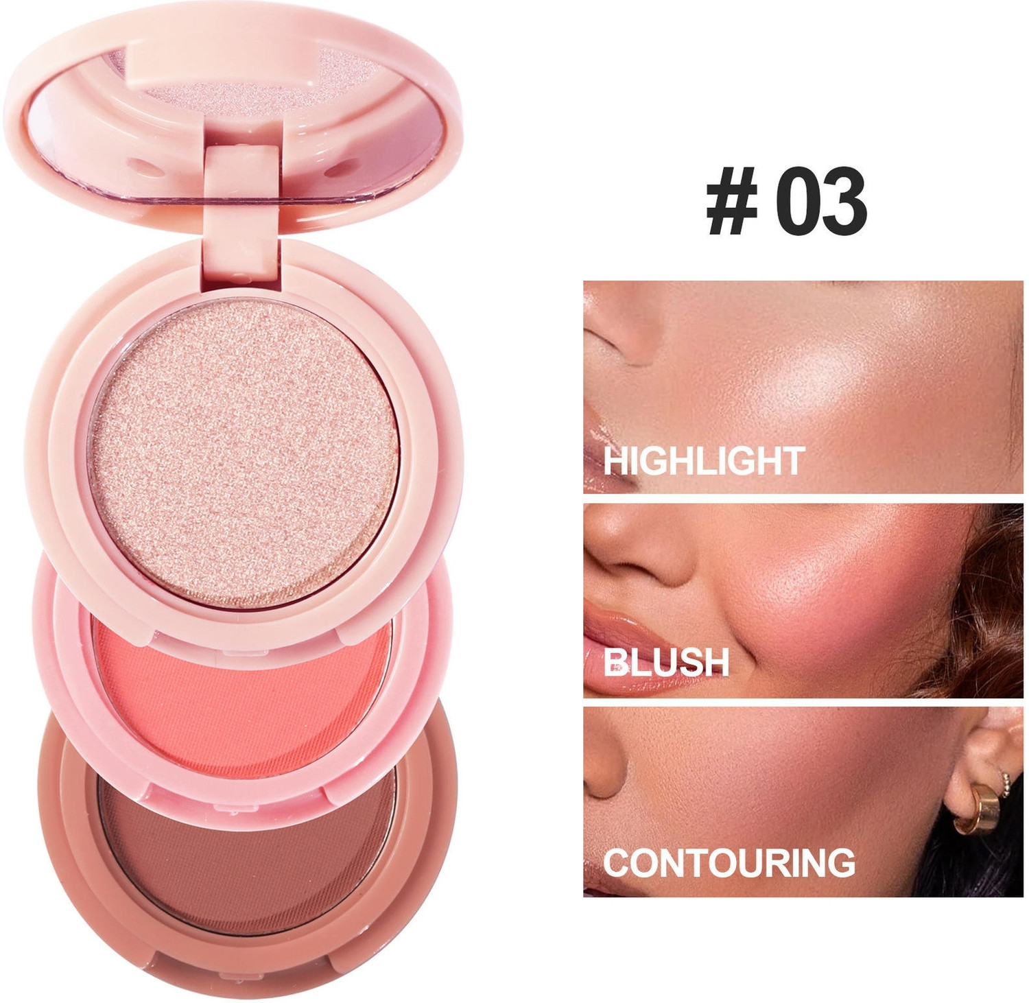 Image of Cosluxe All In 1 Make Up kit Eyeshadow Highlighter Blusher Palette (MULTICOLOR)
