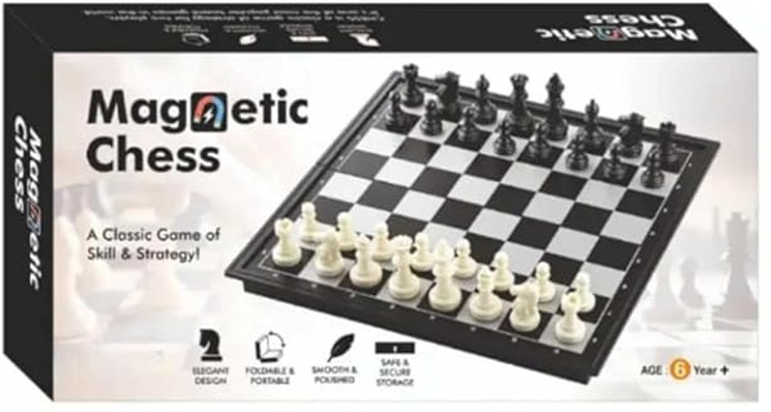 Image of mega star Magnetic Folding Travelling Chess Board Game - L25 x B25 x H4 cm Board Game Accessories