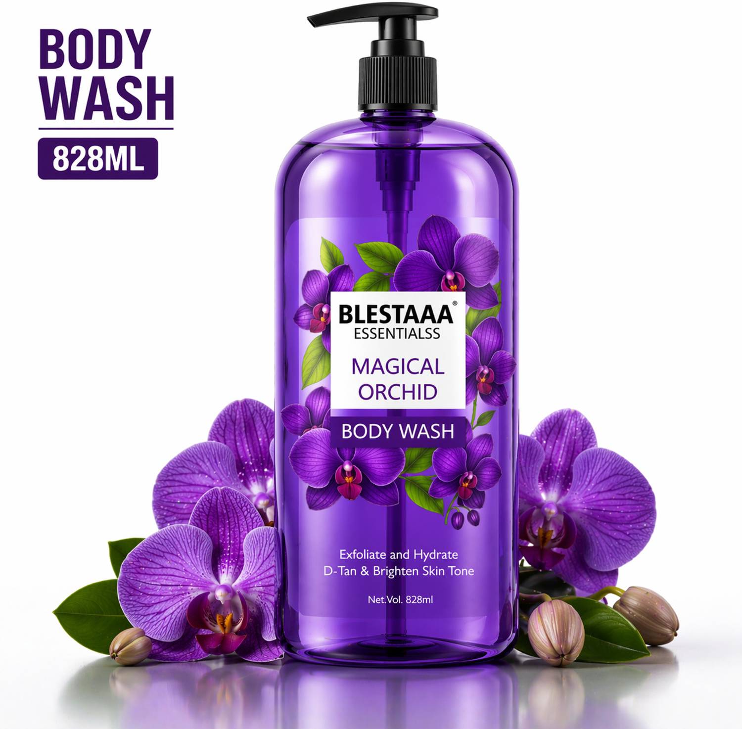 blestaaa essentialss CalmBloom ORCHID Body Wash â Gentle & Relaxing