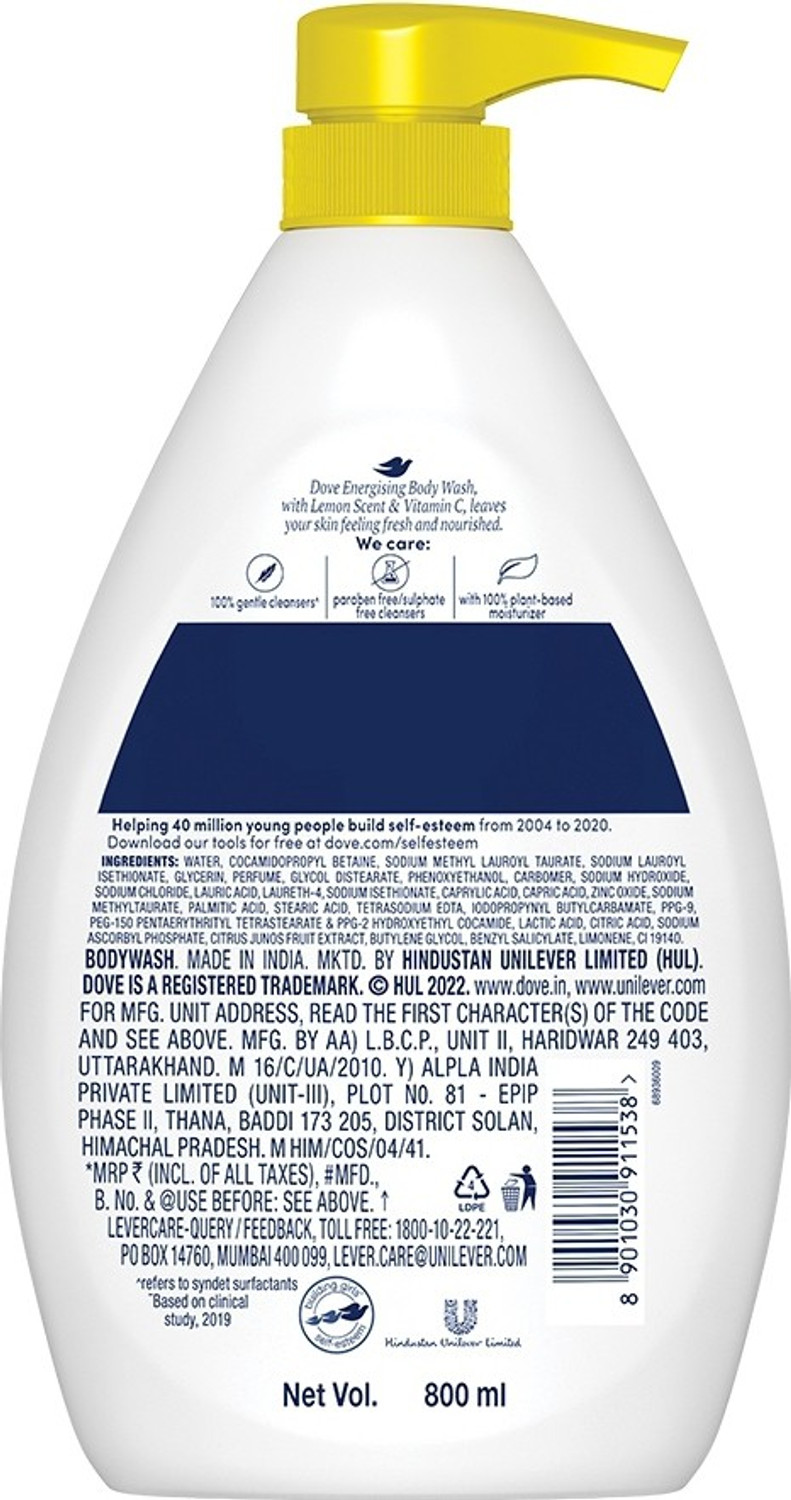 Image of DOVE Energising Bodywash with Triple Hydration Serum