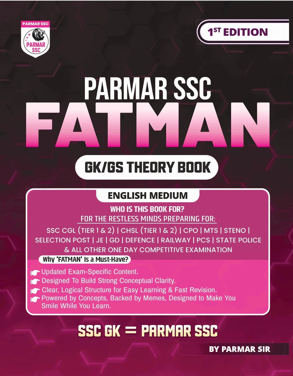 Parmar SSC Fatman GK/GS Theory Book – 1st Edition 2025