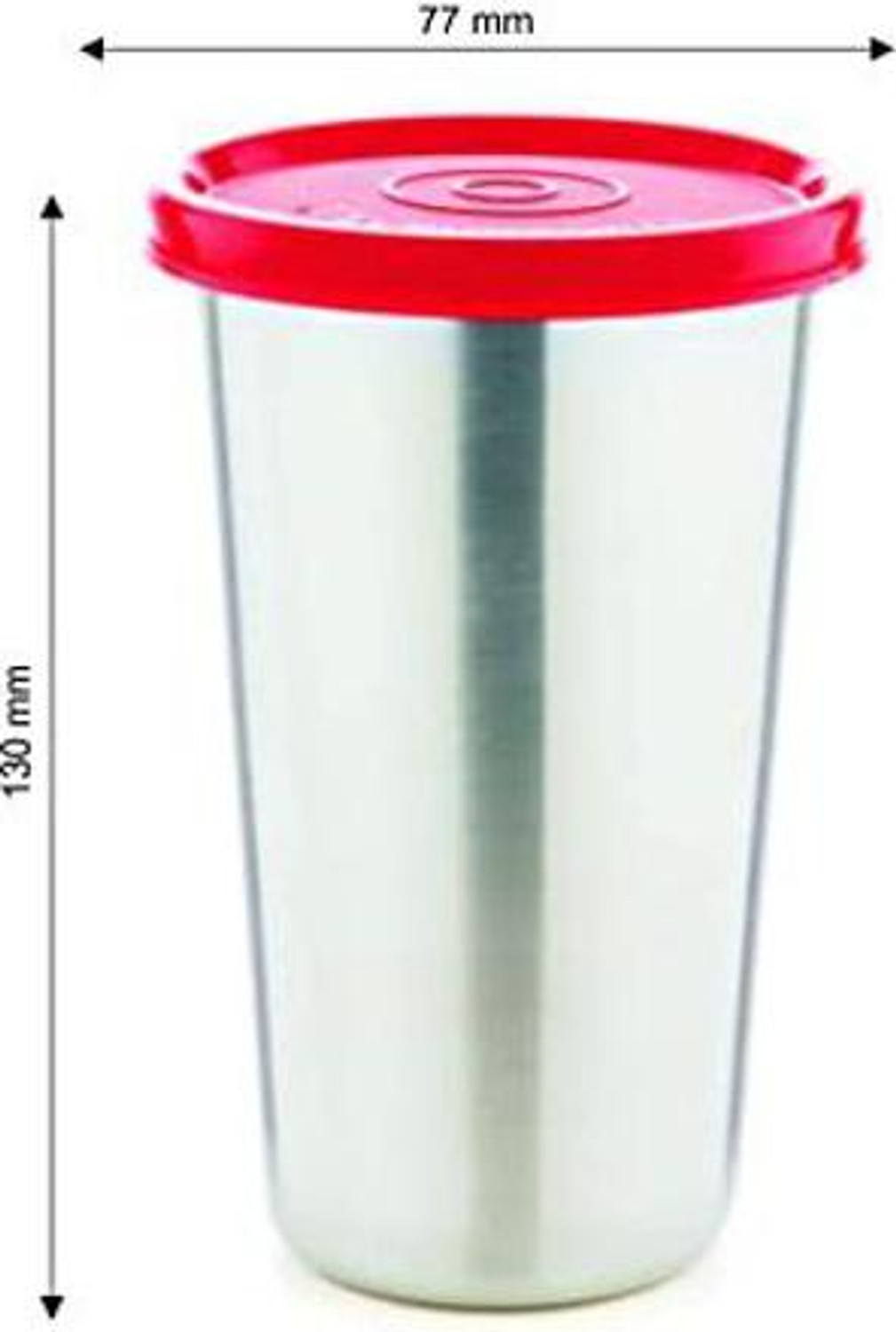Image of Signoraware Steel Tumbler (Pack Of 2) Red 370 ml Steel Bottle
