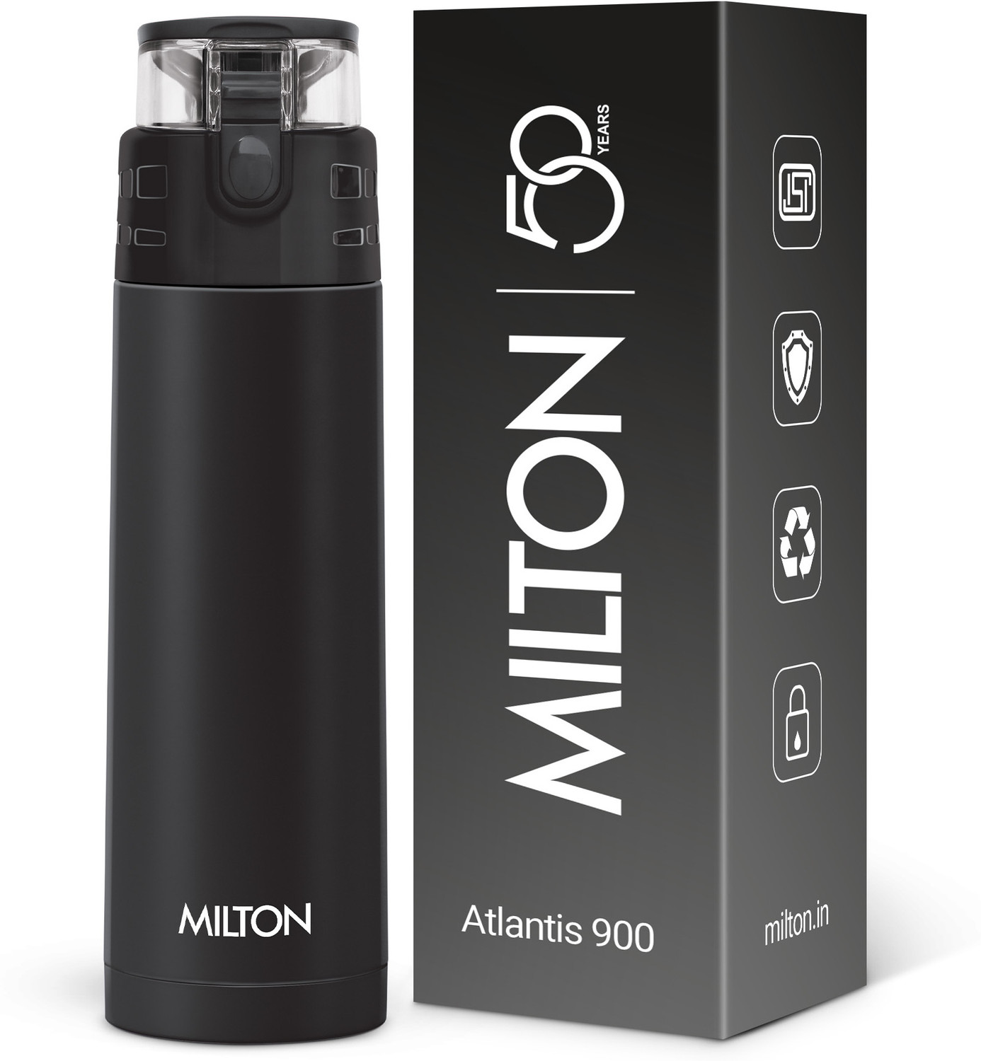 MILTON Atlantis 900 Thermosteel Insulated Water Bottle, 750 ml Bottle