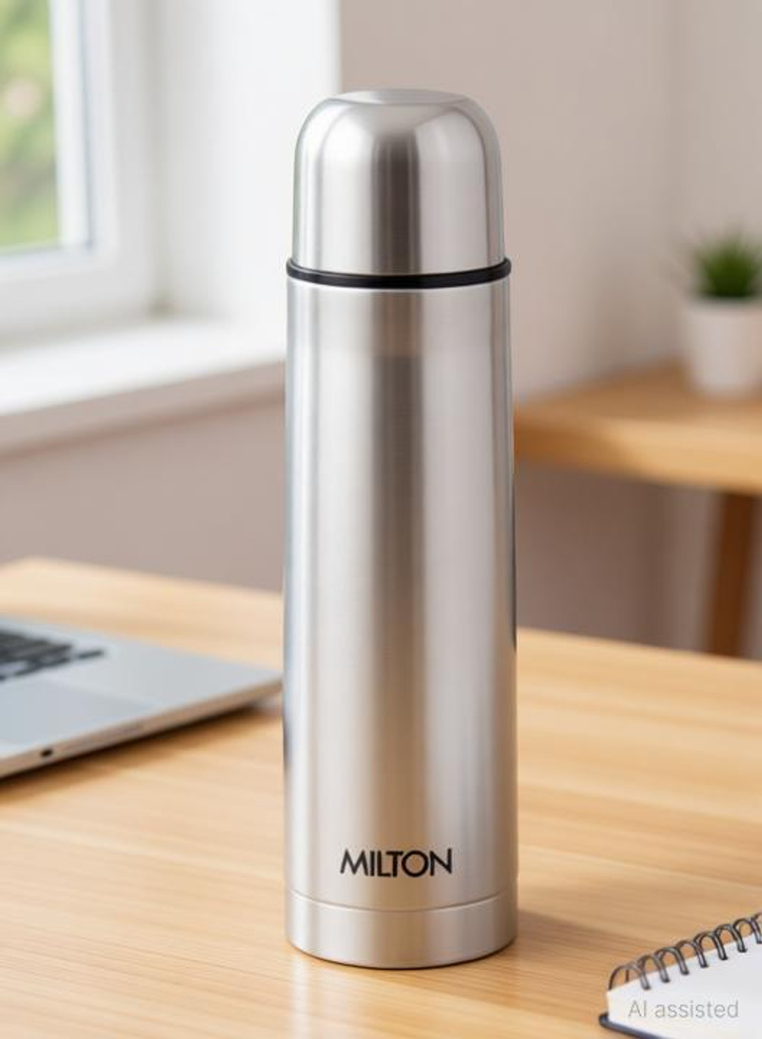 MILTON Thermosteel Flip Lid 1000ML Flask 1000 ml Flask  (Pack of 1, Silver, Steel)